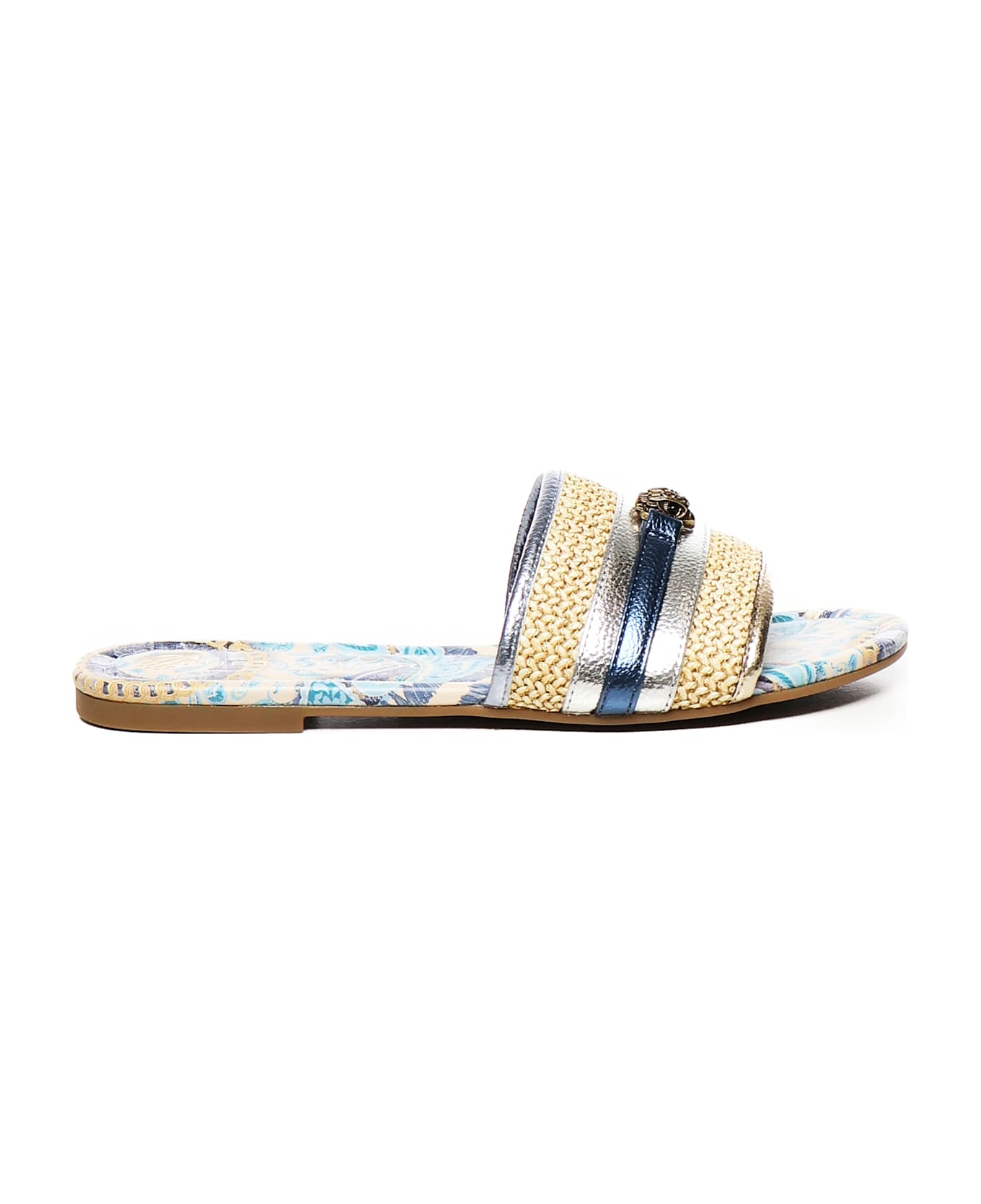 Kurt Geiger Southbank Flat Sandal - BEIGE,SILVER