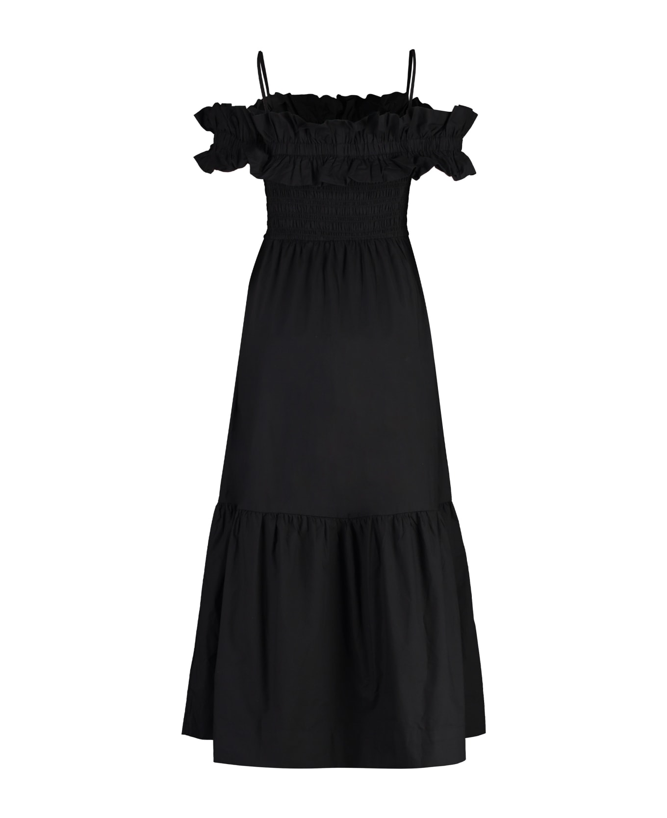 Ganni Poplin Dress - black