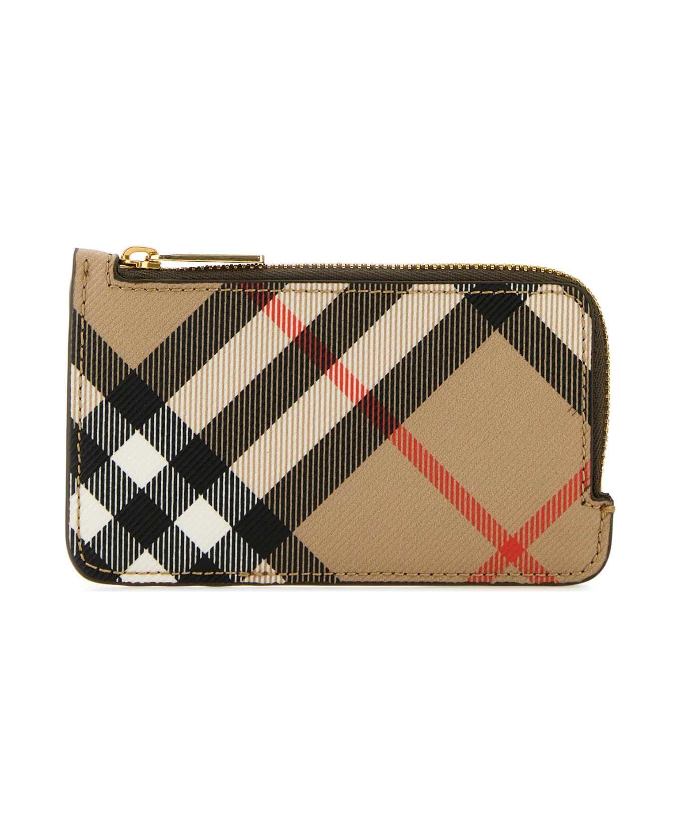 Burberry Printed E-canvas Card Holder - SAND