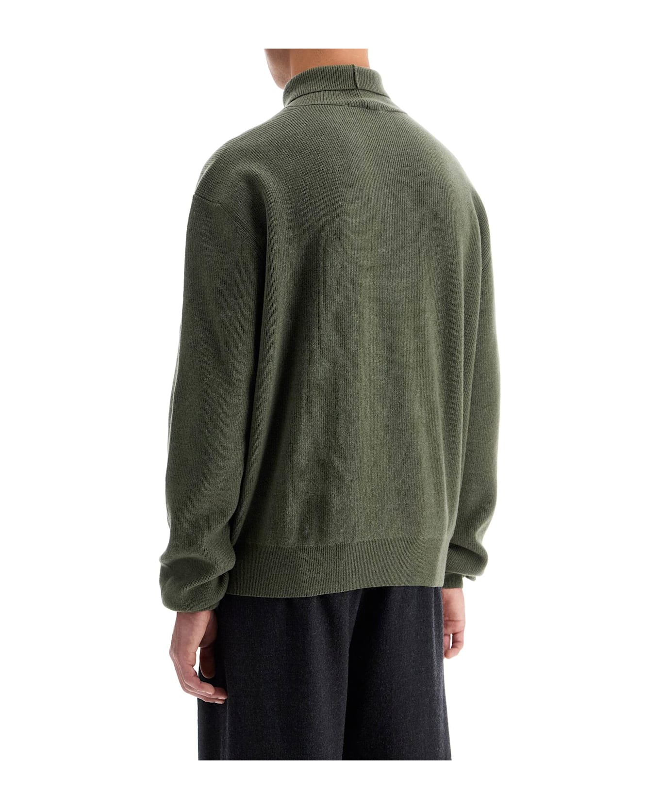 Lemaire High Neck Knitted Jumper - LIGHT MOSS (Green)