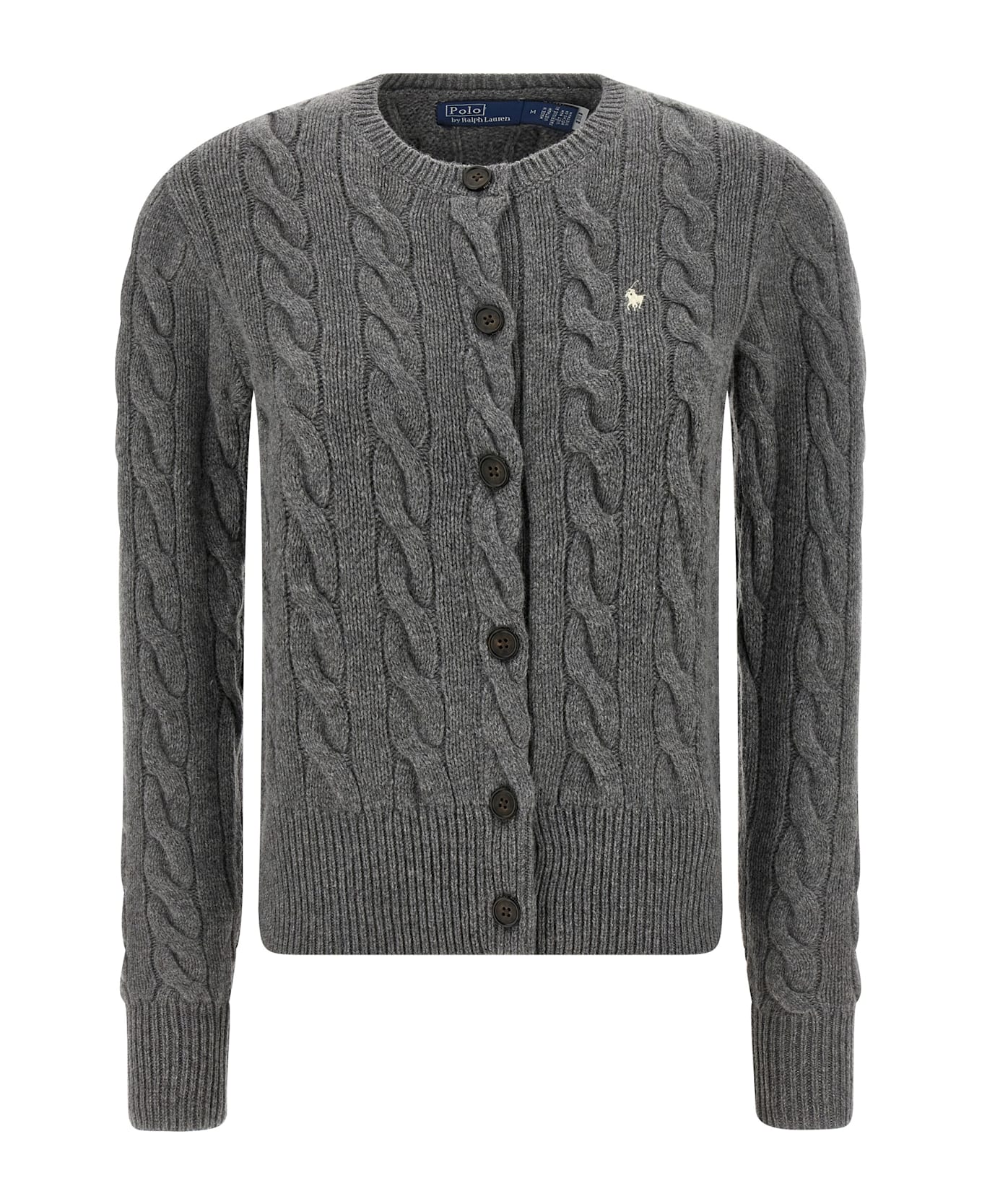 Polo Ralph Lauren Braided Cardigan - Grigio