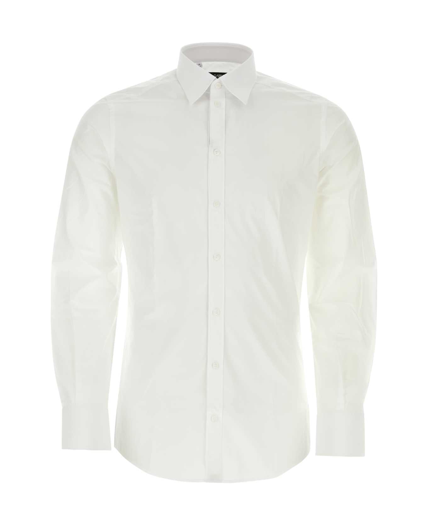 Dolce & Gabbana White Poplin Shirt - White