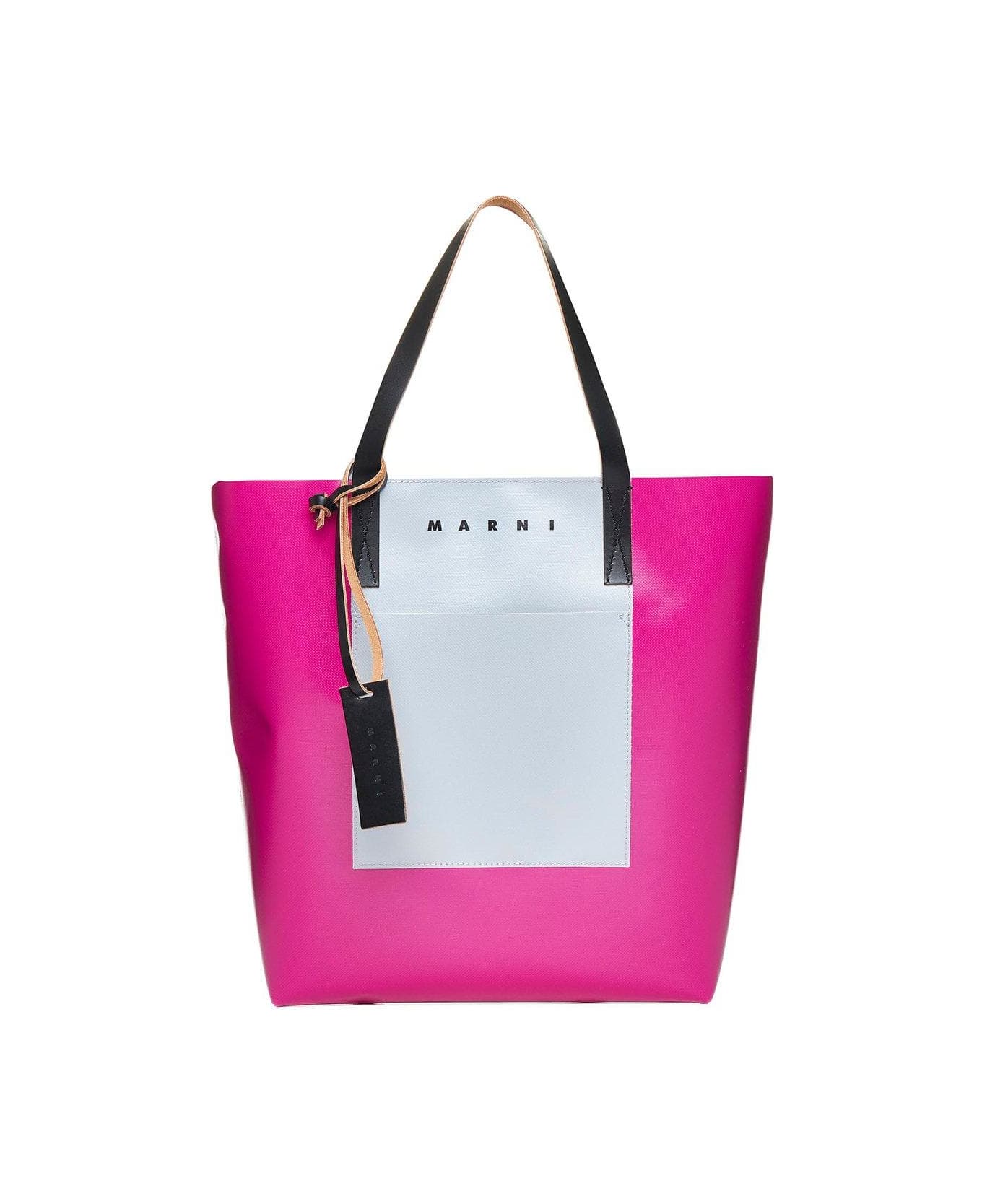Marni Tribeca Two-tone Shopping Bag - CASSISANTIQUESILVERBLACK