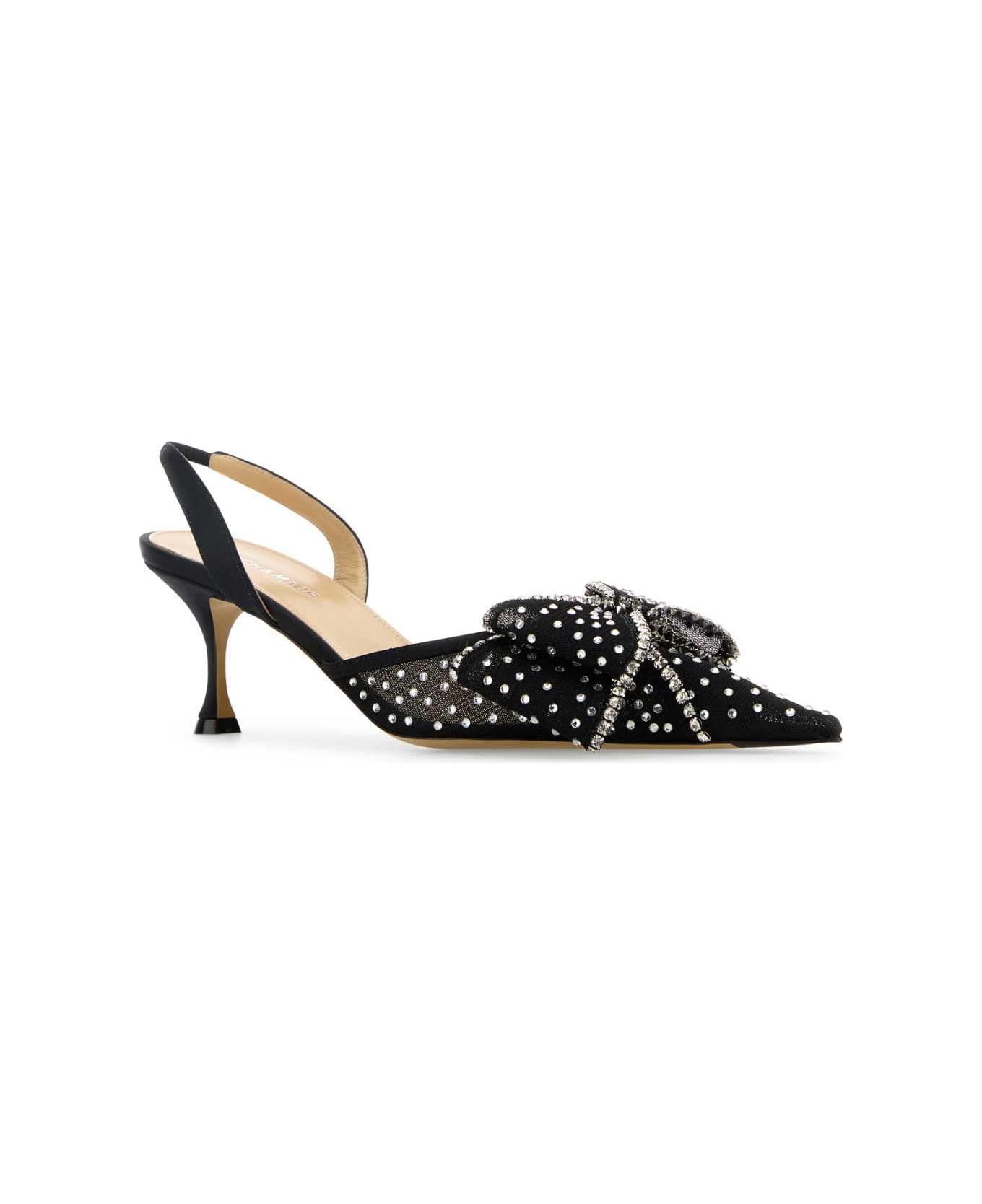 Mach 
Mach Embellished Mesh Le Cadeau Pumps - BLACK