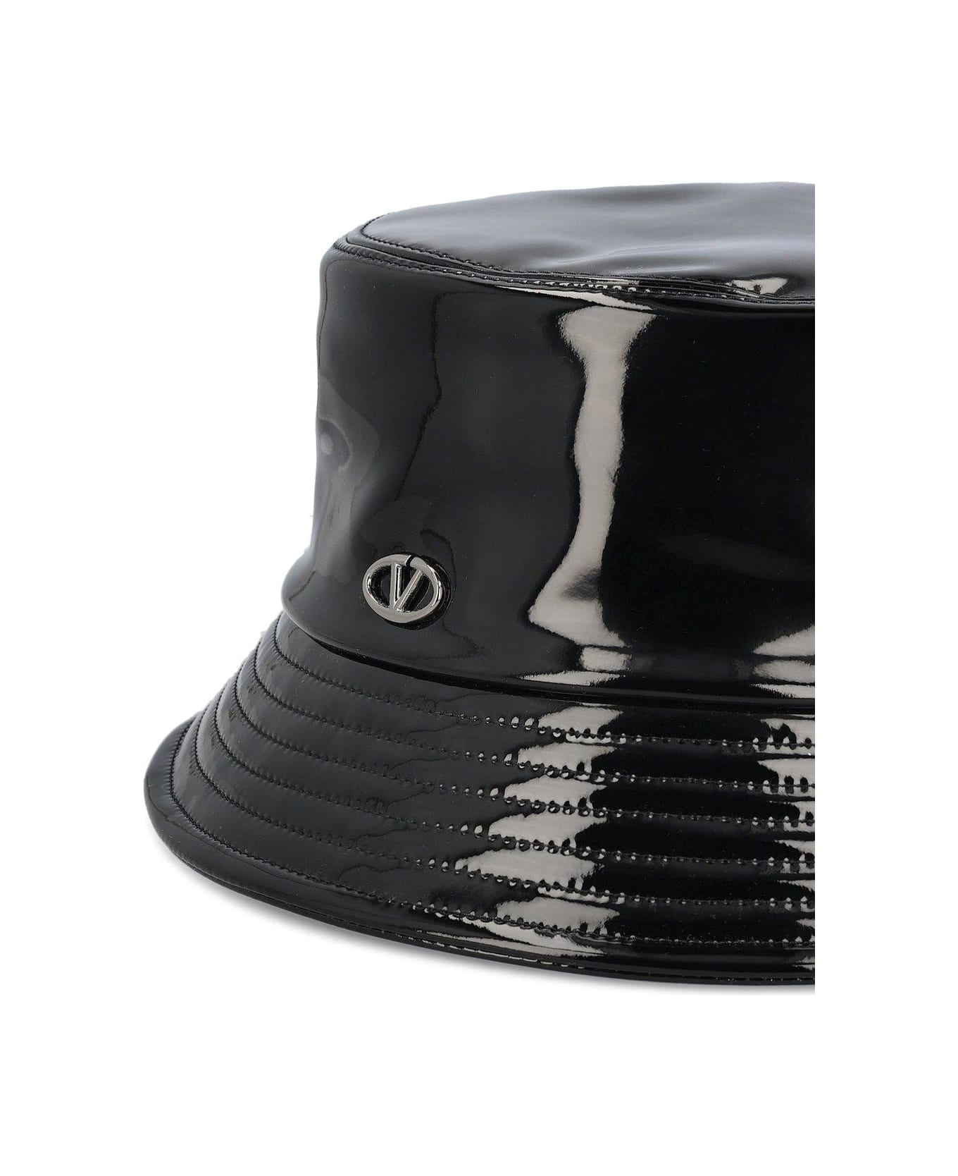 Valentino Garavani Logo Plaque Bucket Hat - Black