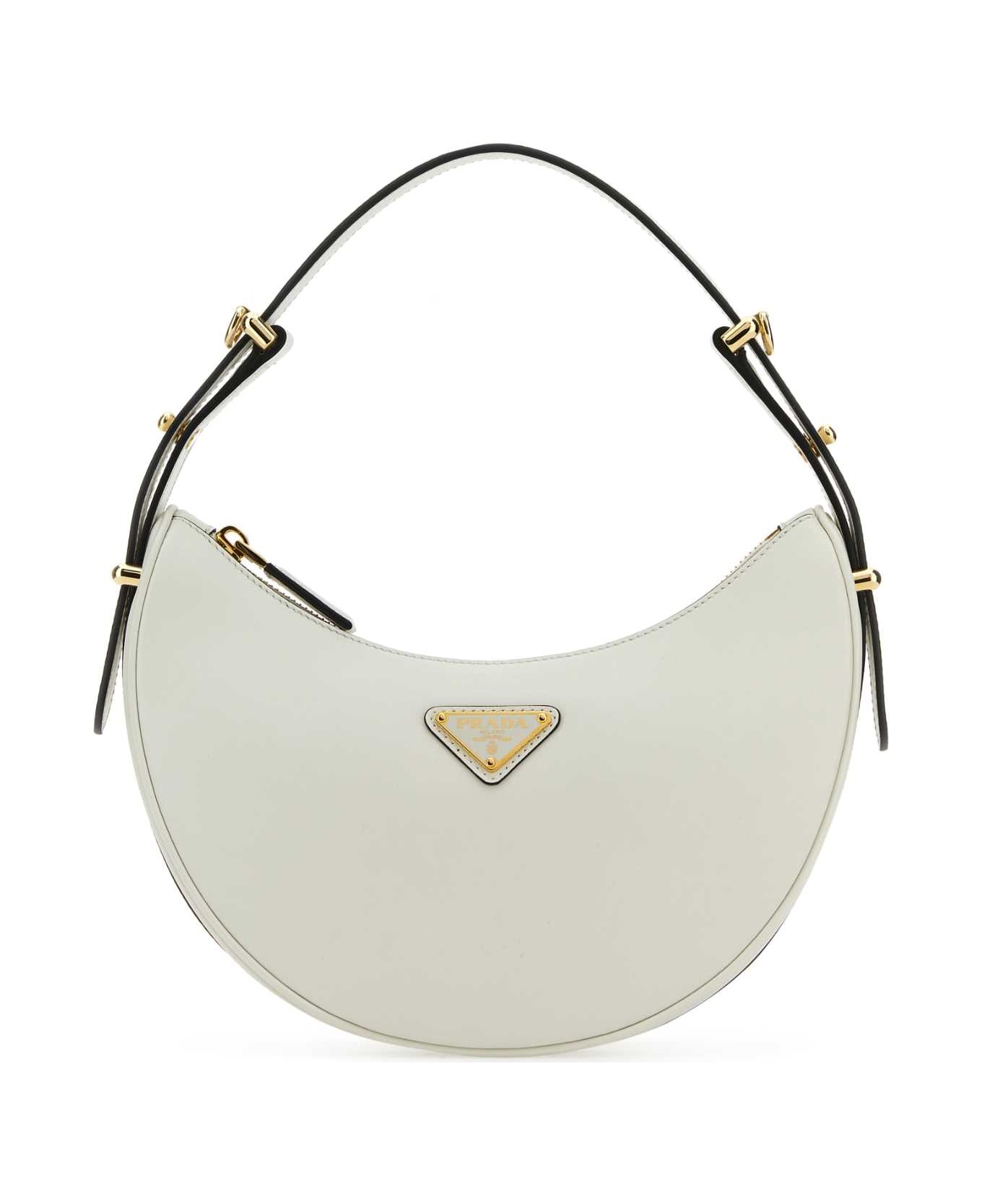 Prada White Leather Arquã¨ Handbag - BIANCON