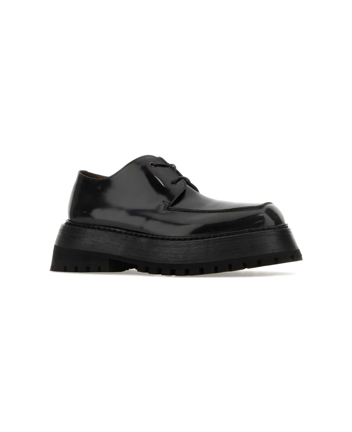 Marsell Black Leather Lace-up Shoes - BLACKLEAD