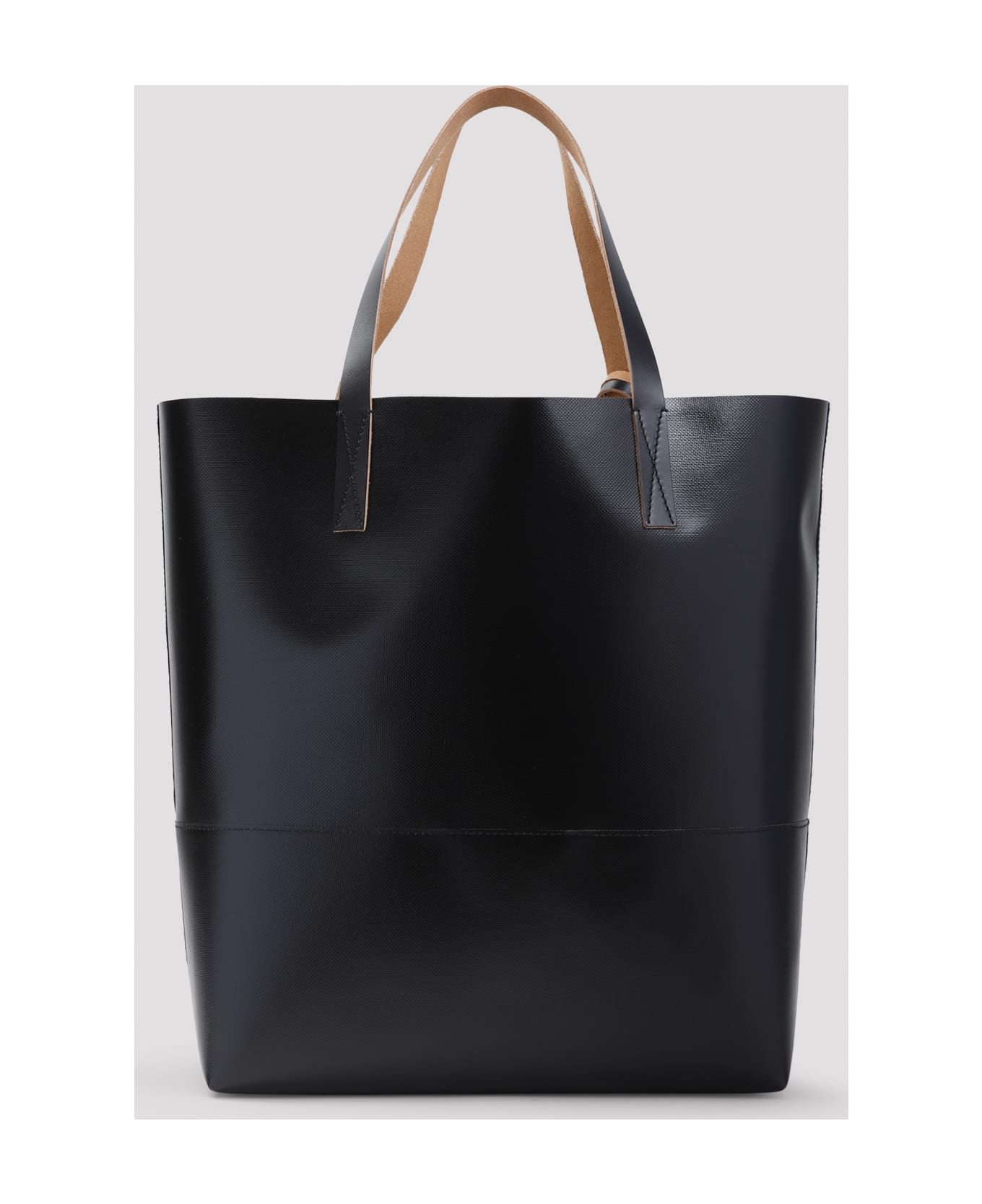 Marni Cow Leather Tote Bag - Black