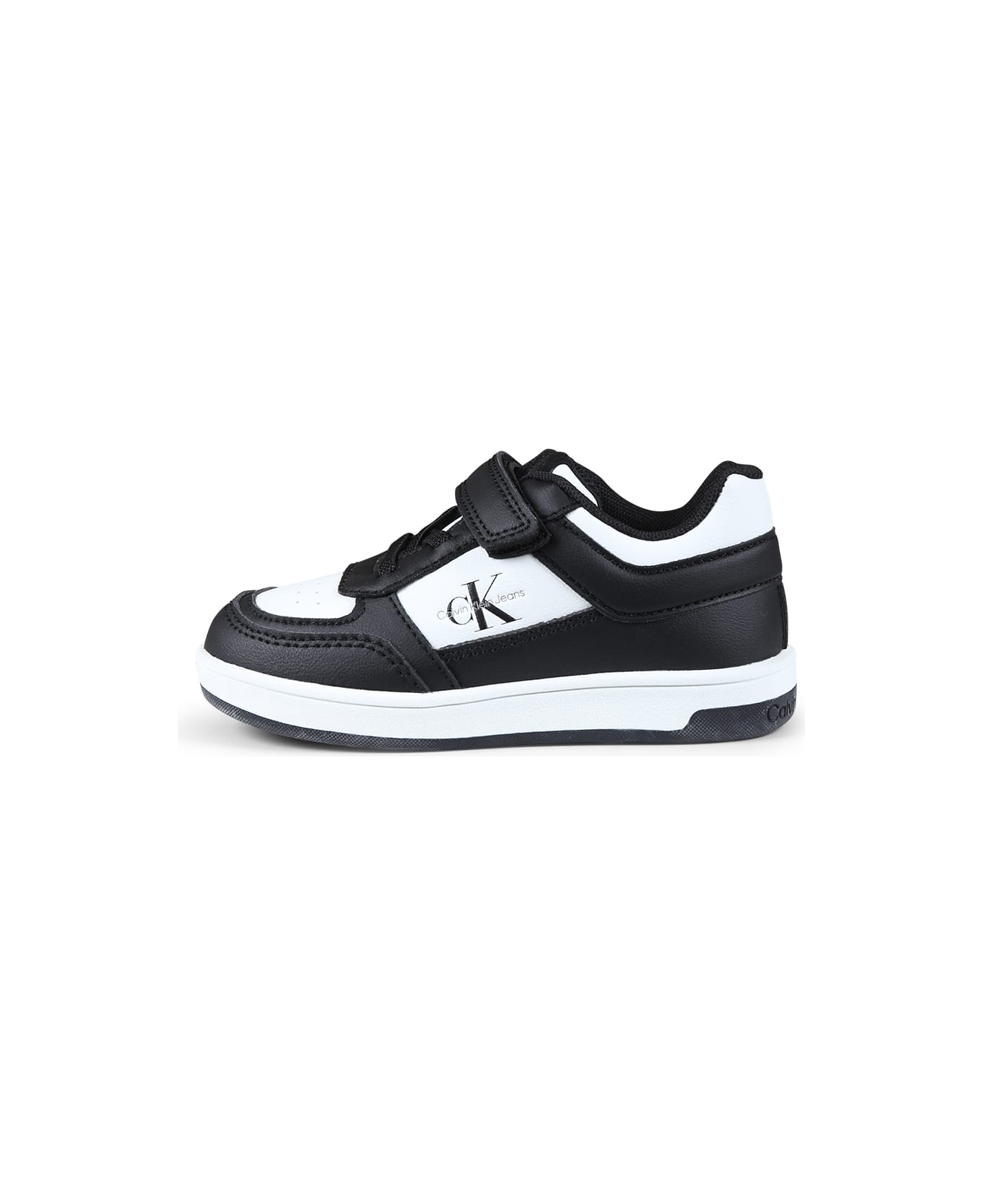 Calvin Klein Black Sneakers For Kids With Logo - Black