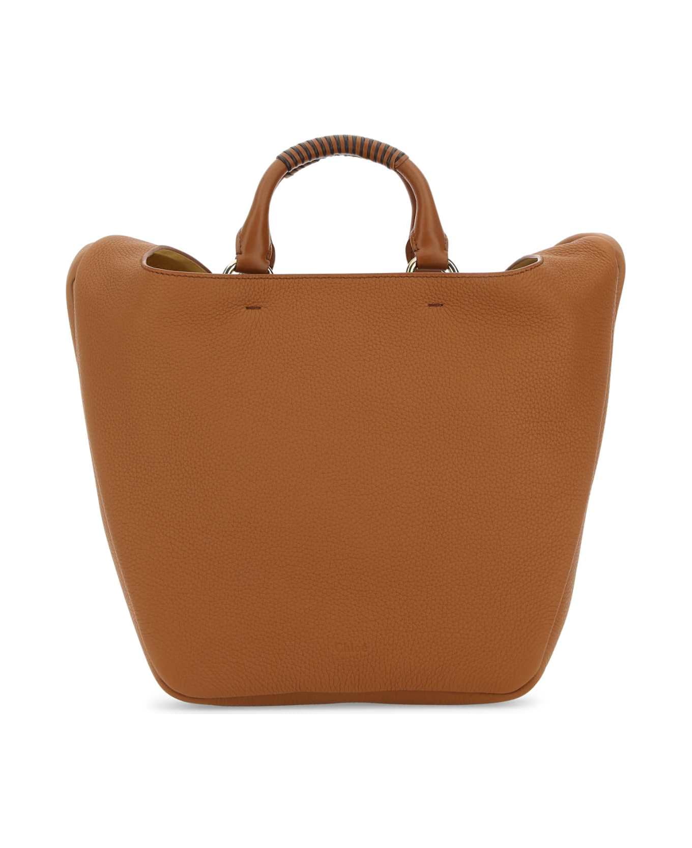 Chloé Caramel Leather Medium Deia Handbag - CARAMEL