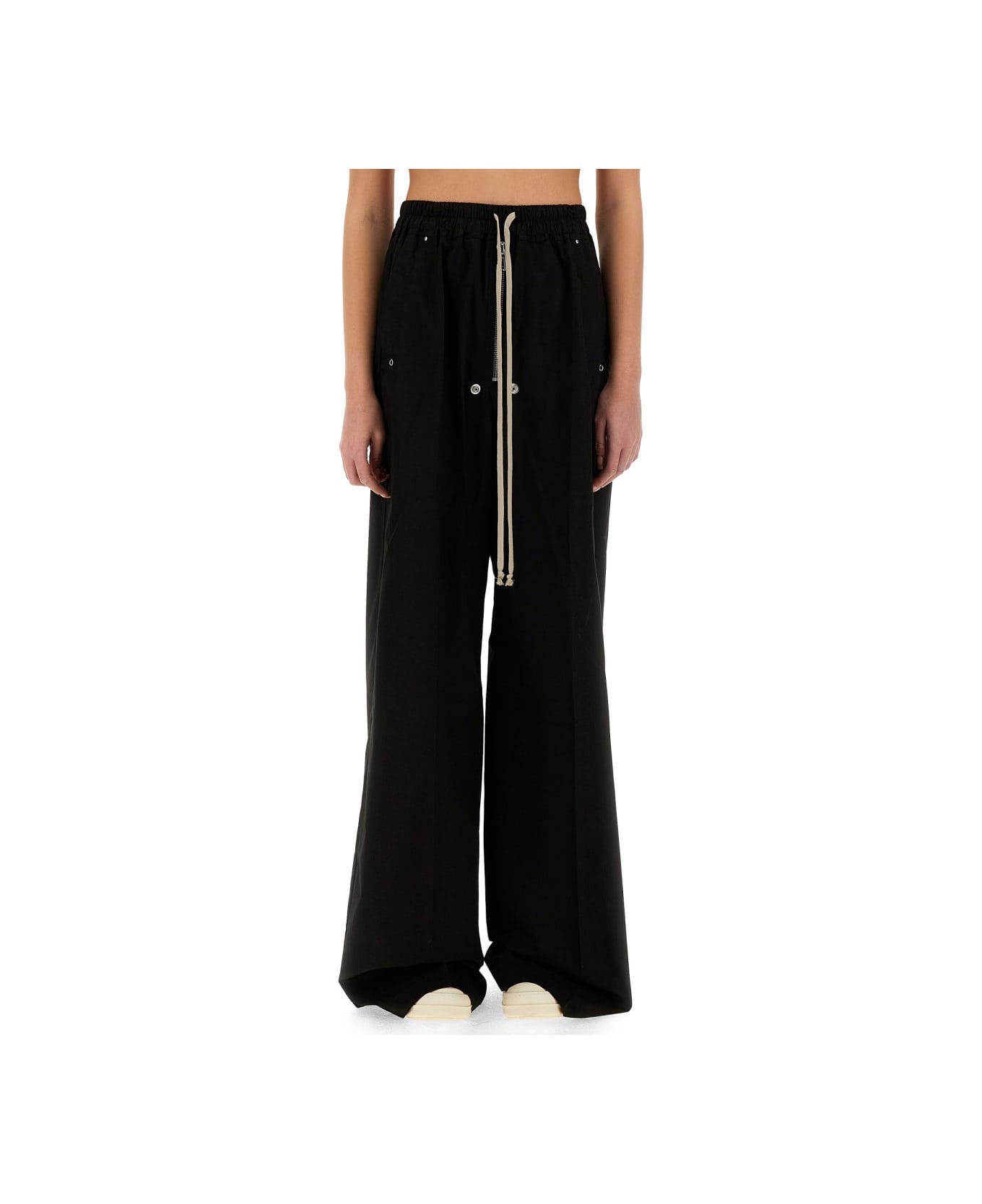 Rick Owens Wide Leg Pants - BLACK