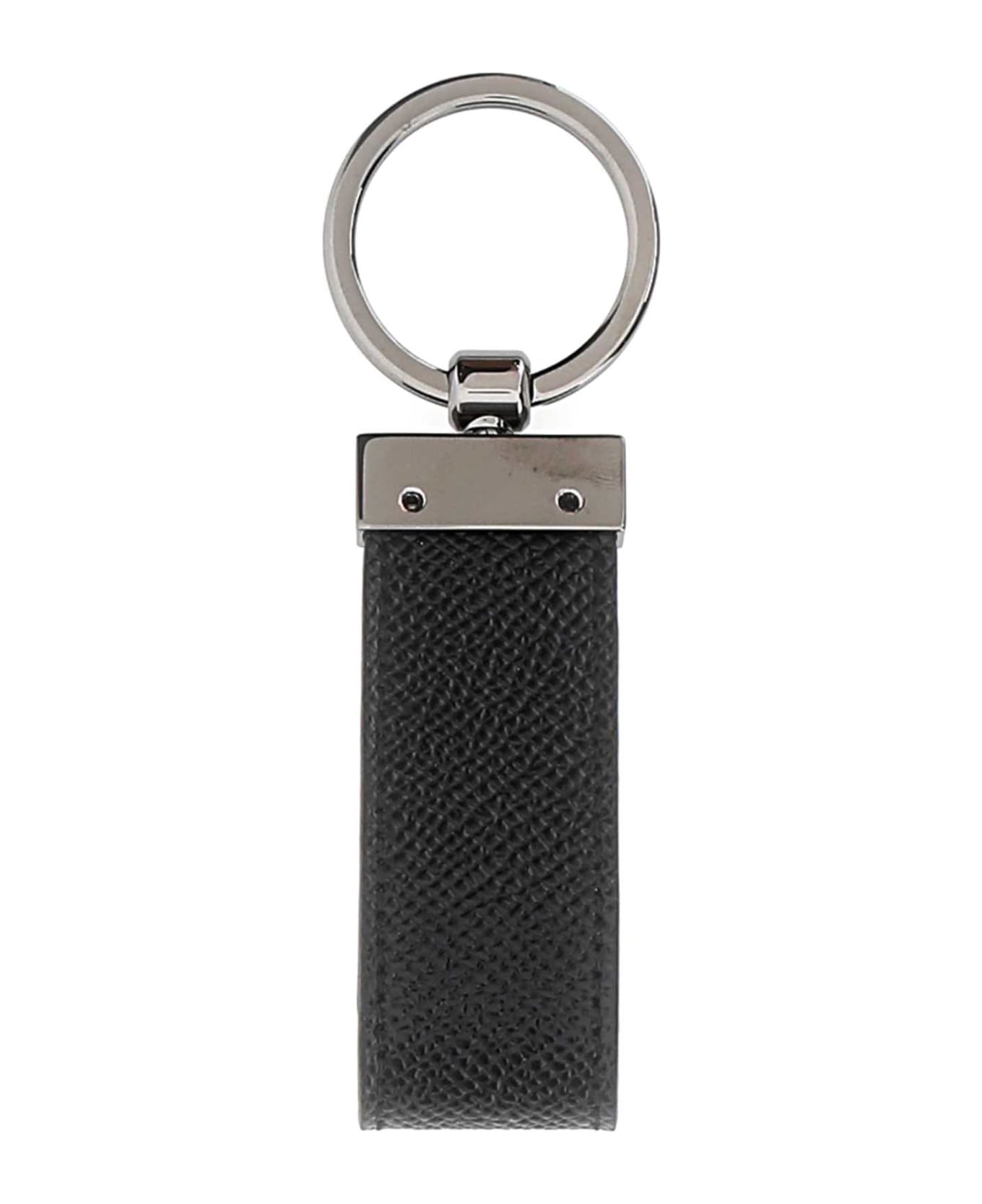 Dolce 
Gabbana Black Leather Key Ring - NERO