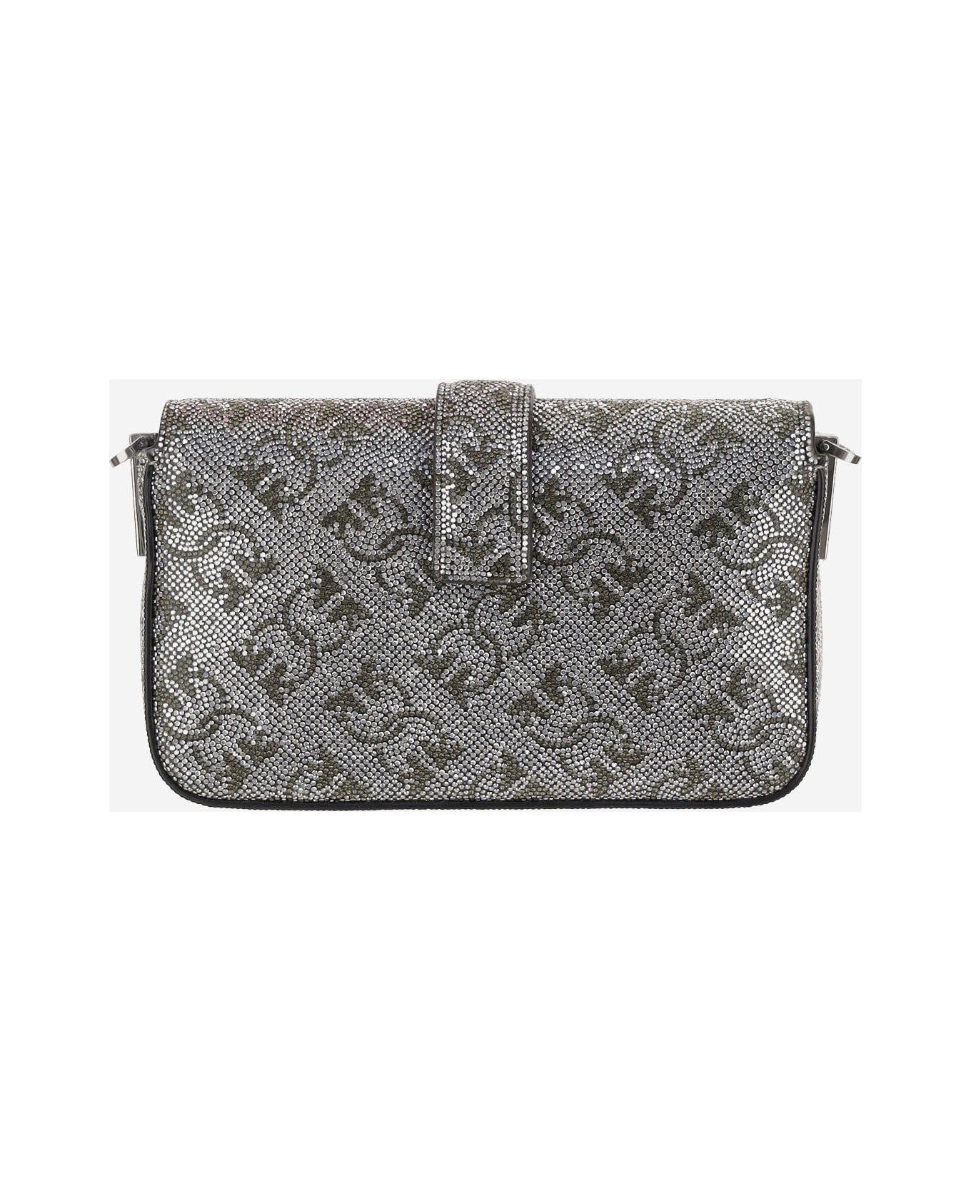 Pinko Love One Slouchy Baby Shoulder Bag - Silver