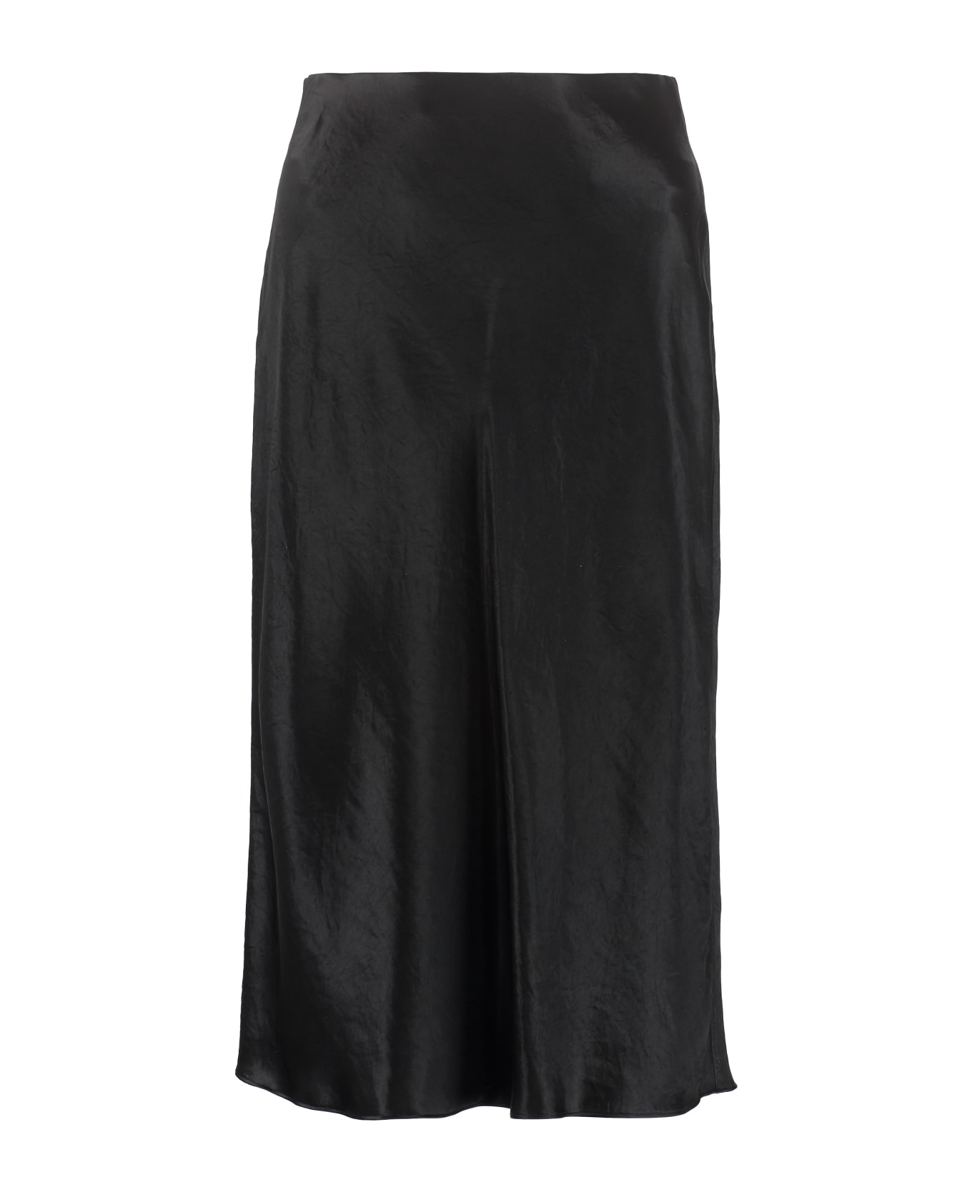 Vince Satin Midi Skirt - black