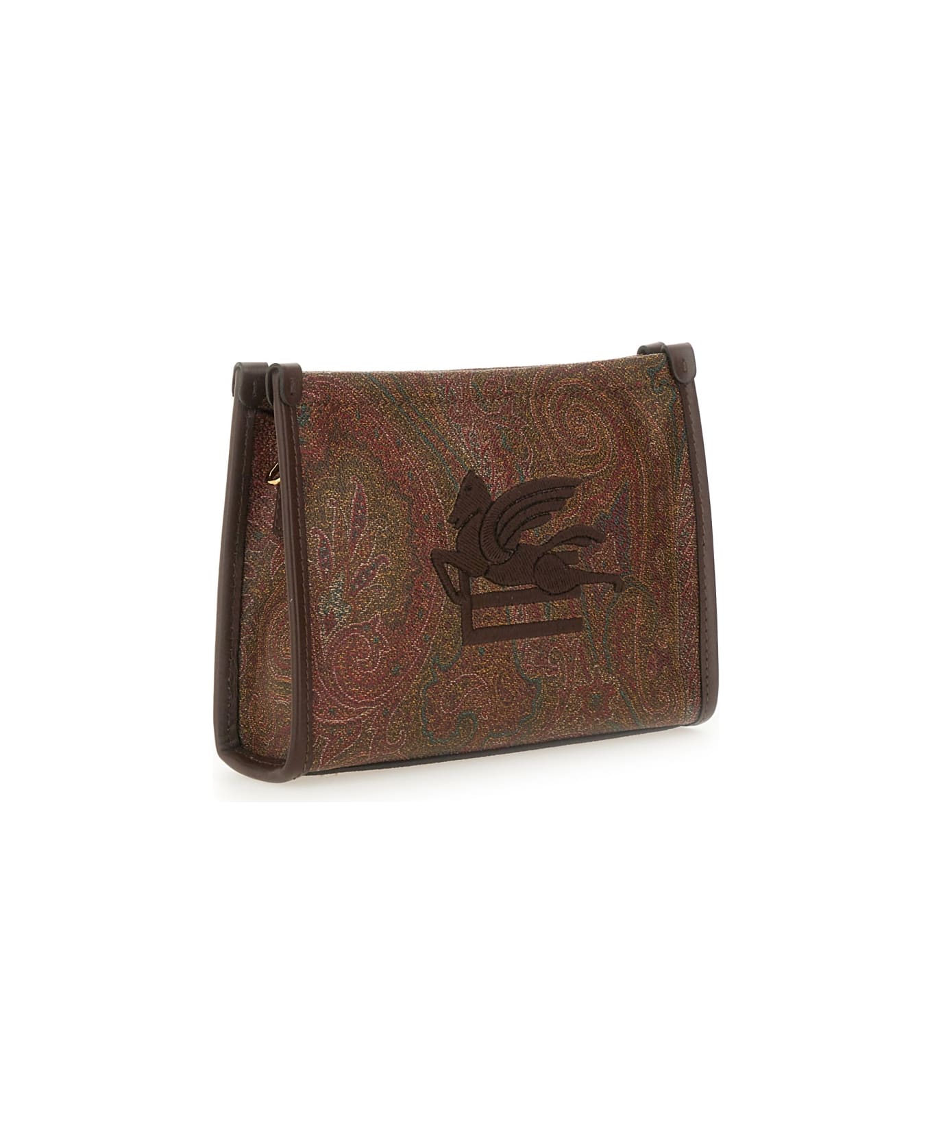 Etro Pouch "arnica" With Pegasus - BROWN