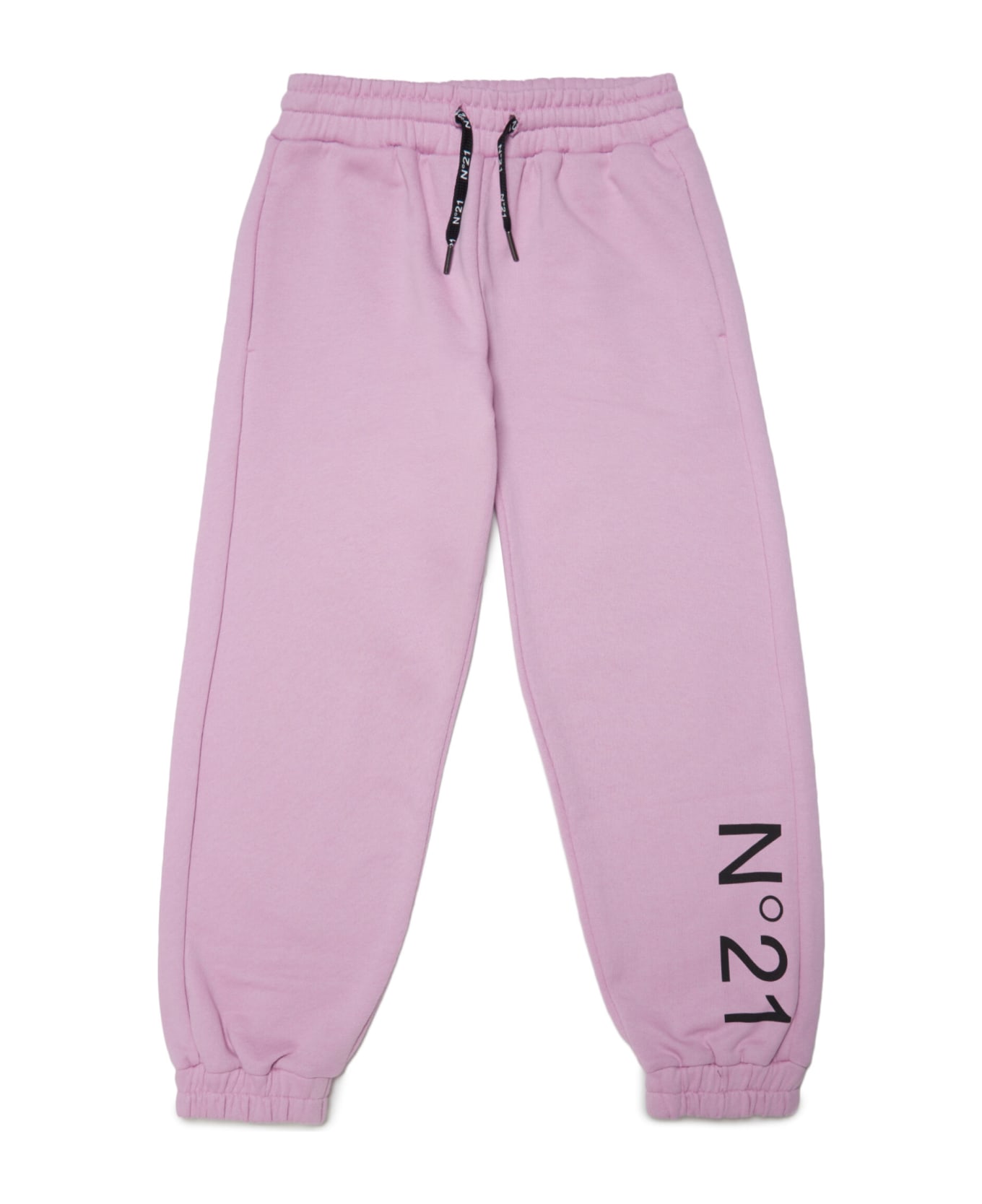 N.21 N21p166u Trousers N°21 Pink Fleece Trousers With Logo - Antique lilac pink
