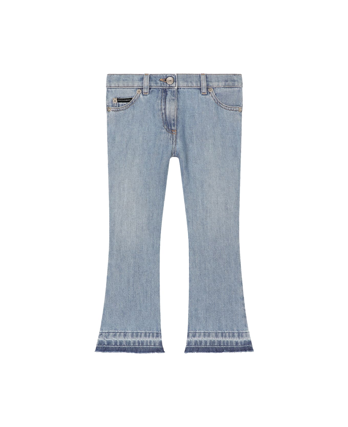 Dolce & Gabbana Jeans With Logo Plate - Blue