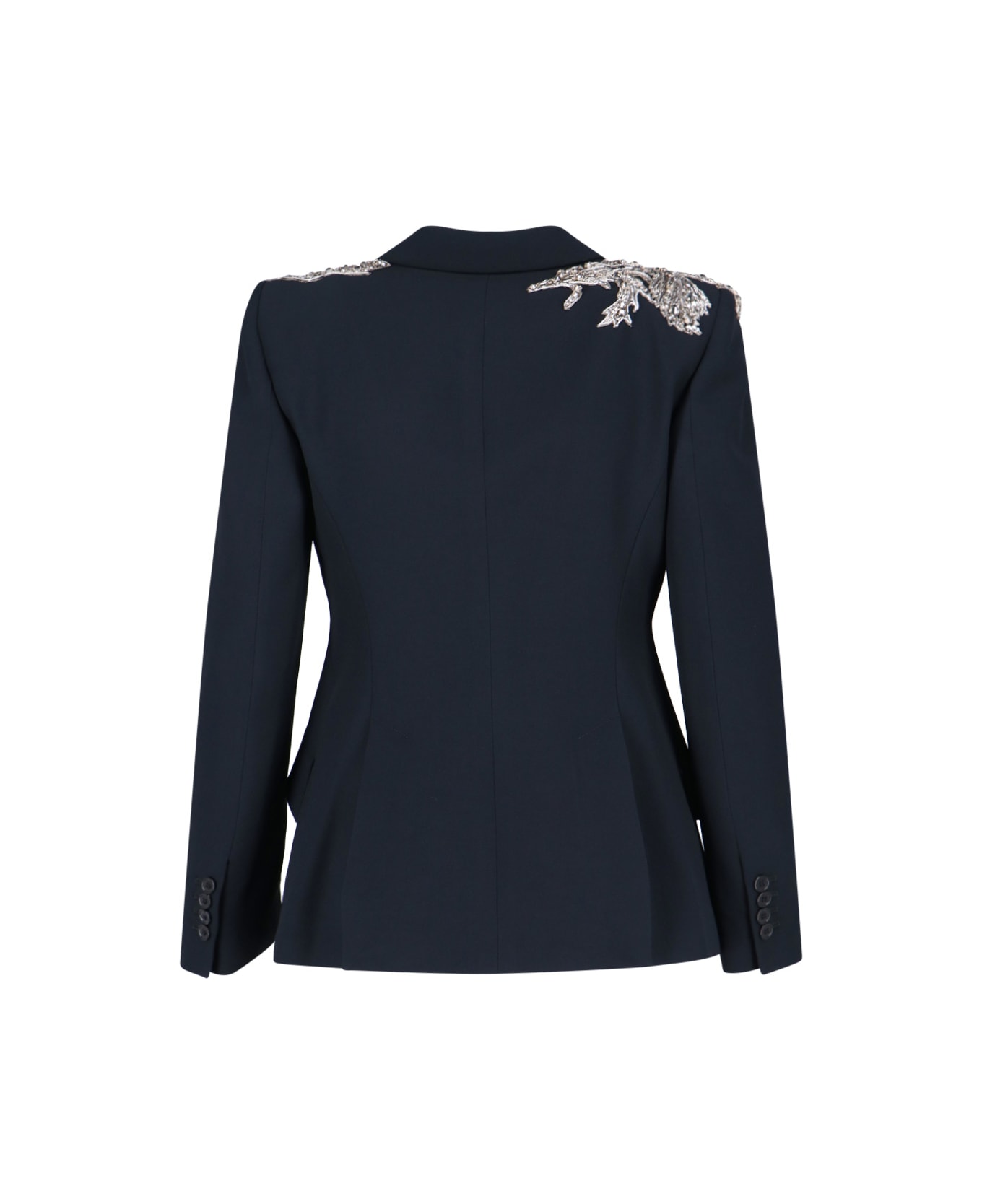 Alexander McQueen Single-breasted Blazer With Decorations - Black  