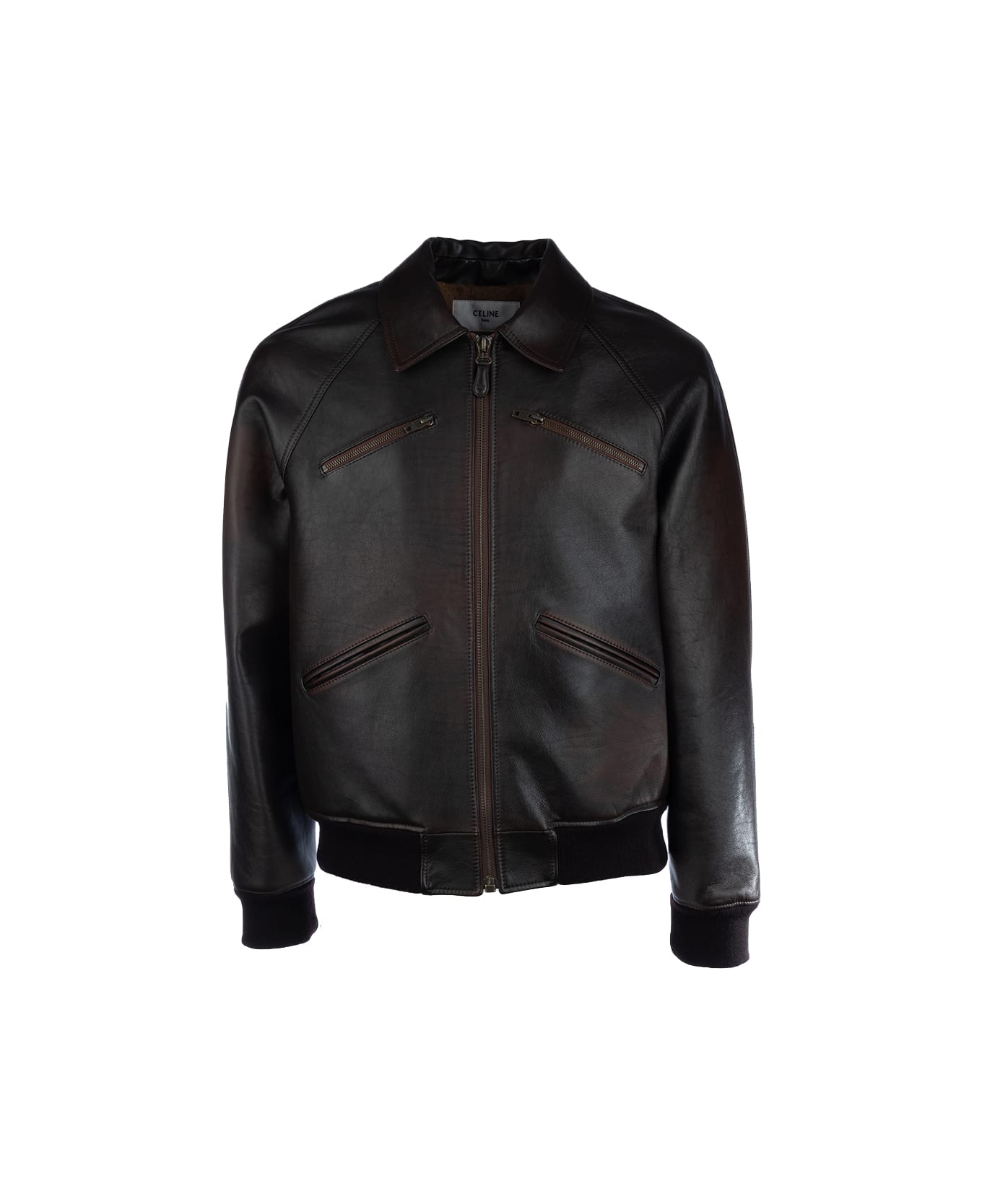 Celine Giacche In Pelle - DARK BROWN NATURAL