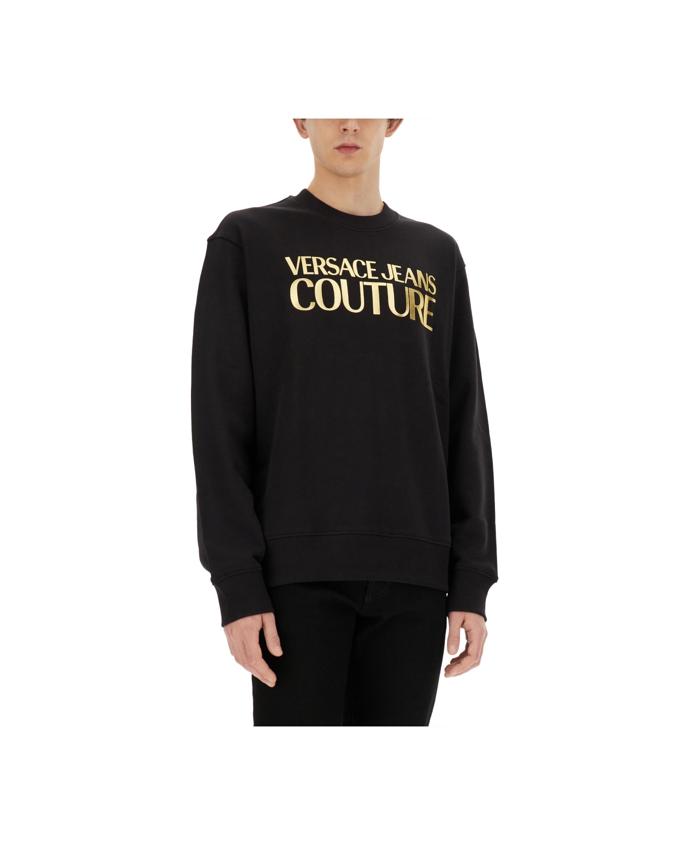 Versace Jeans Couture Sweatshirt With Logo - BLACK