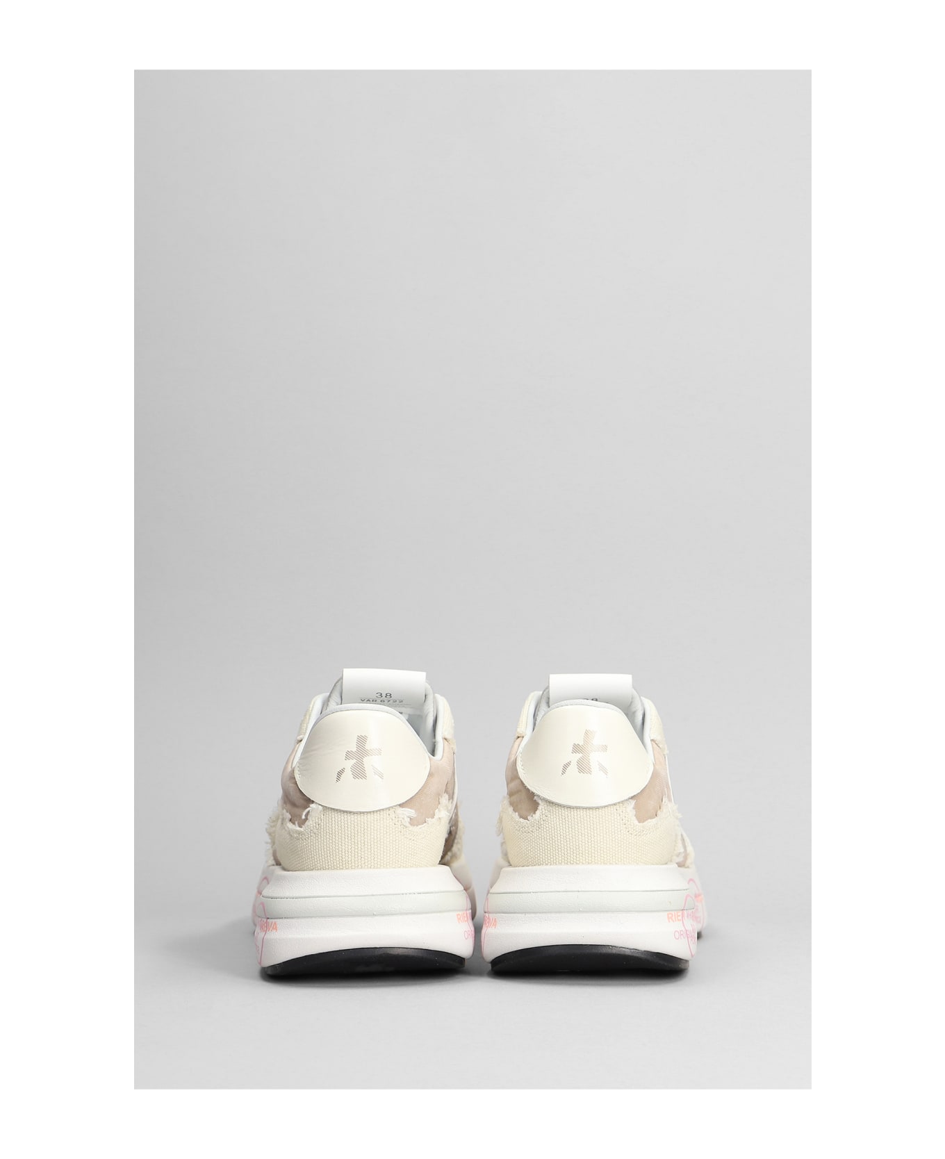Premiata Cassie Sneakers In Beige Fabric - beige スニーカー