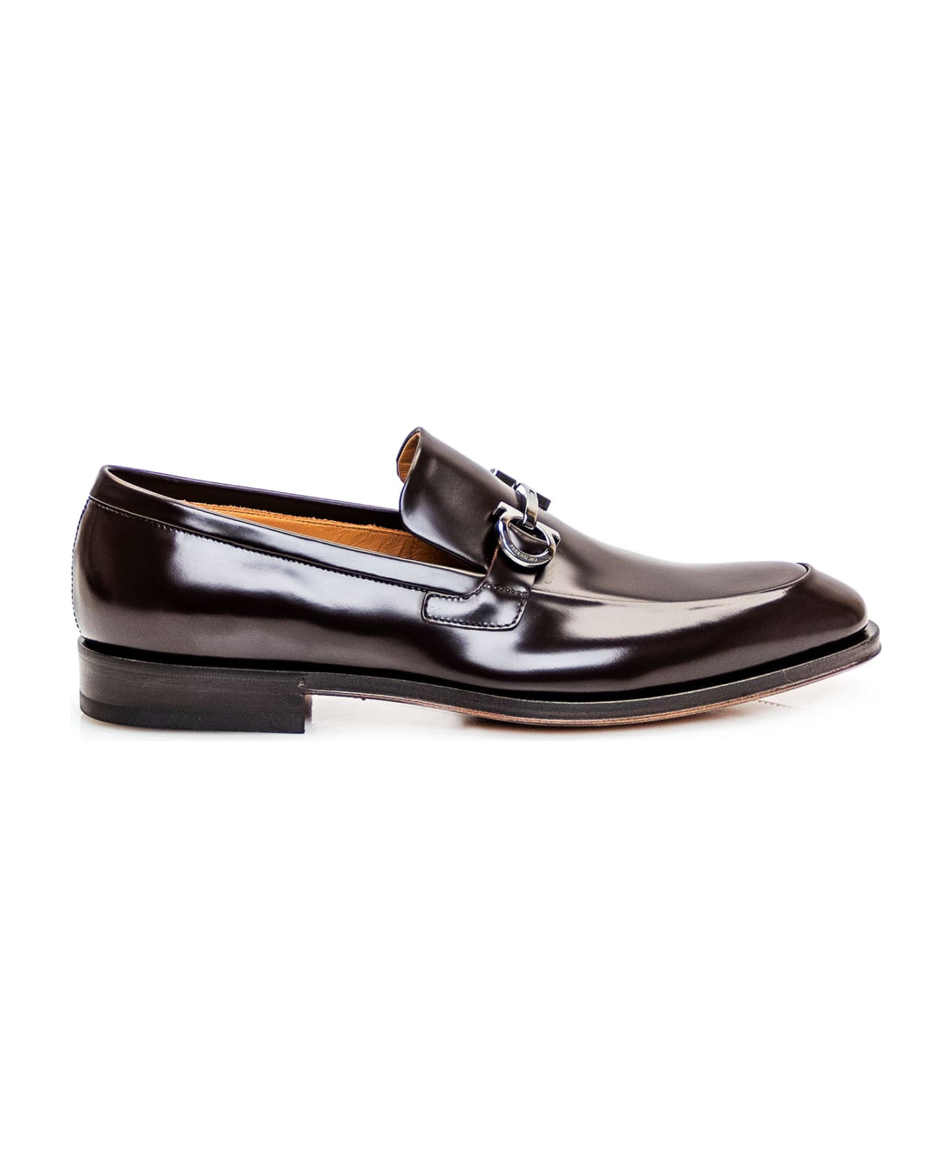 Ferragamo Loafer With Hook Ornament - HICKORY