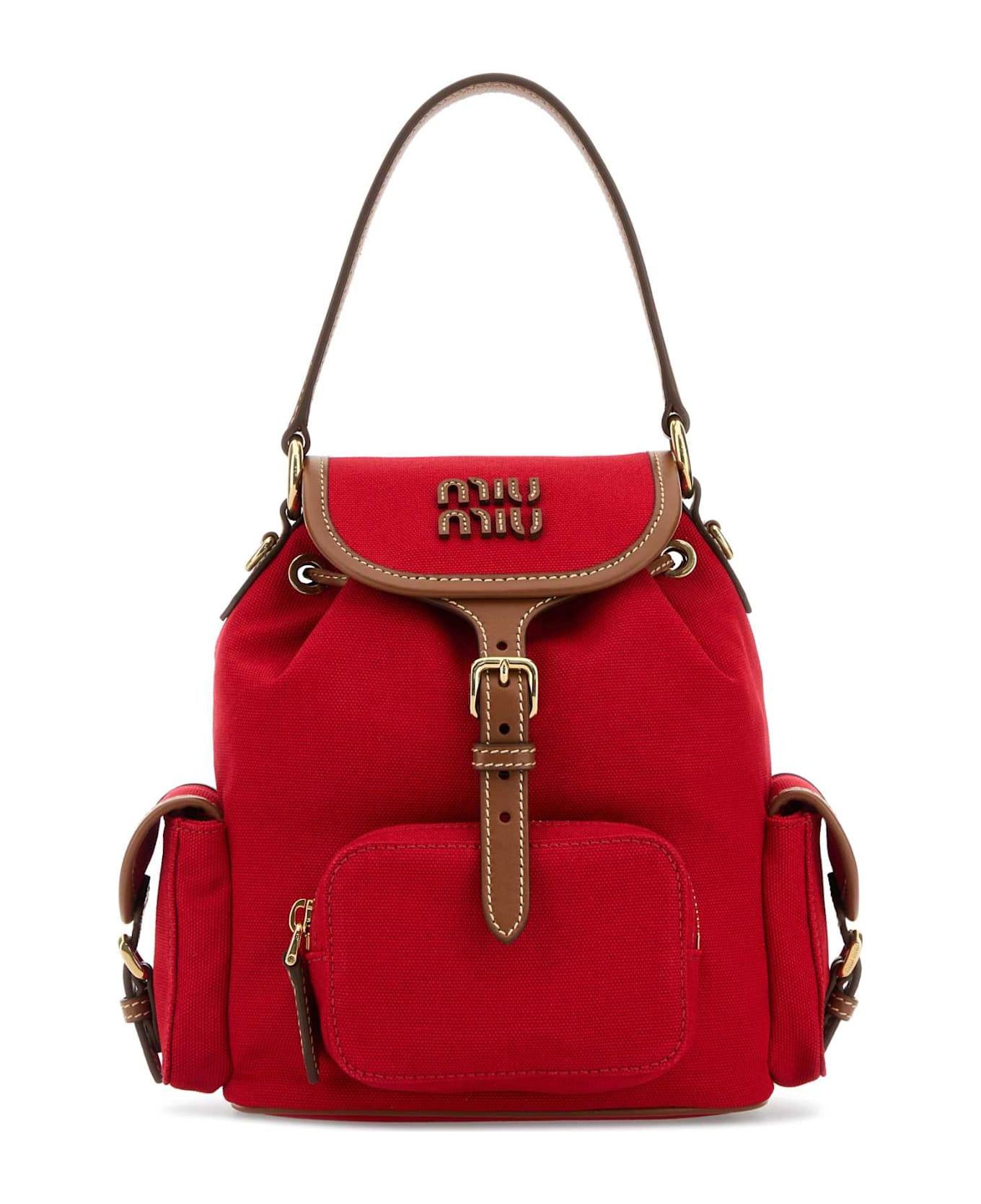 Miu Miu Red Canvas Backpack - ROSSOBRANDY