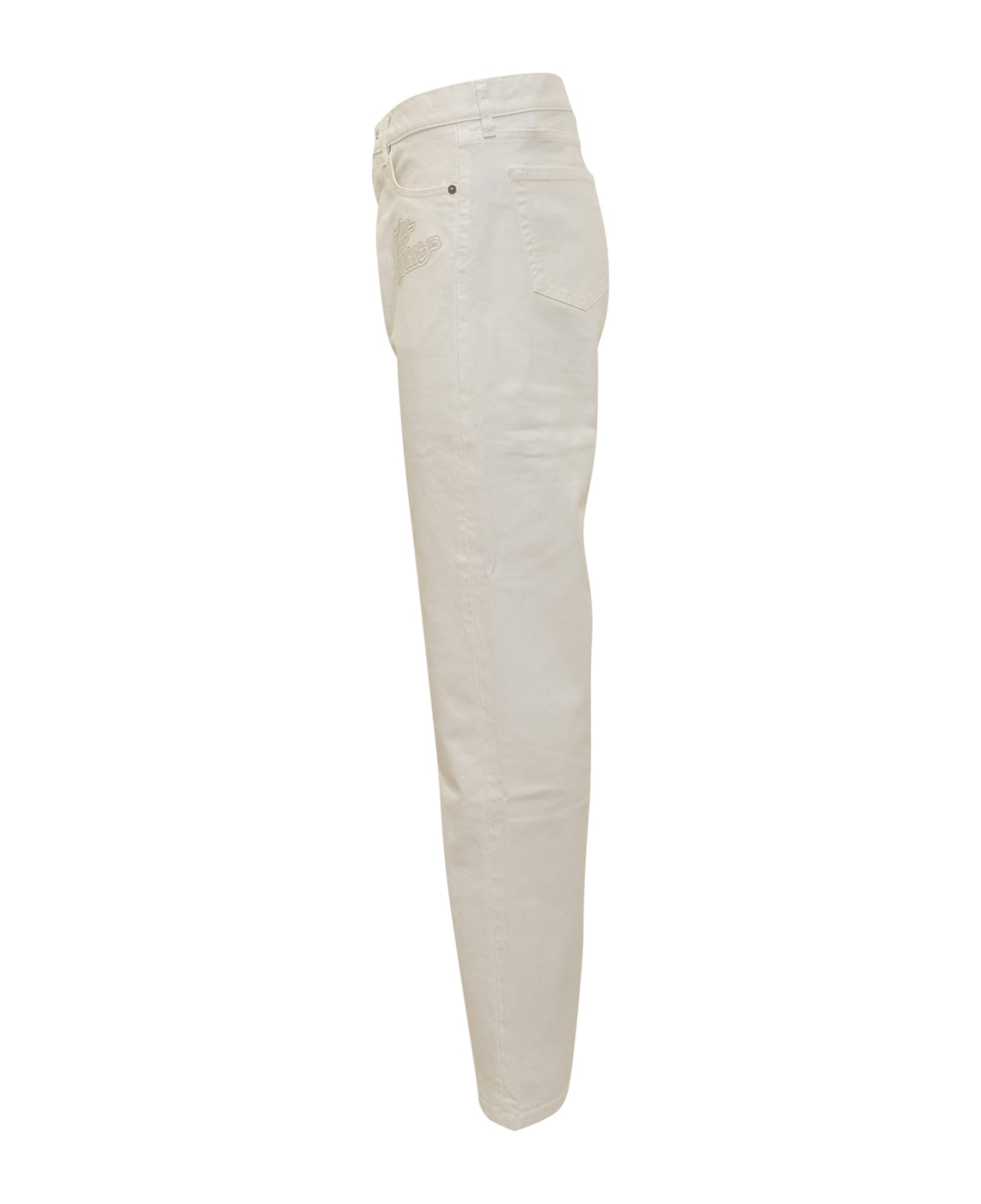 Off-White 90s Logo Zip Skate Jeans - RAW WHITE