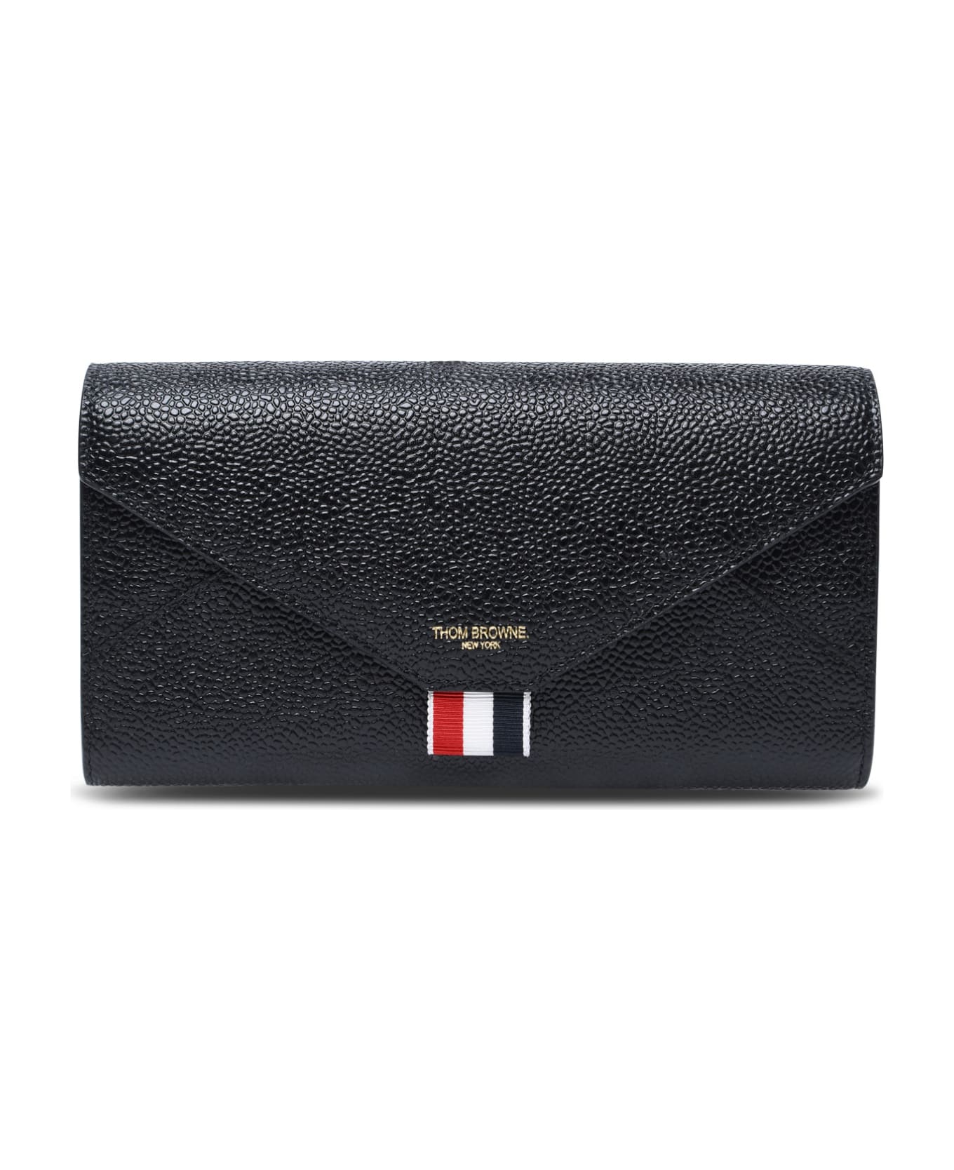 Thom Browne Black Grained Leather Wallet - Black 財布
