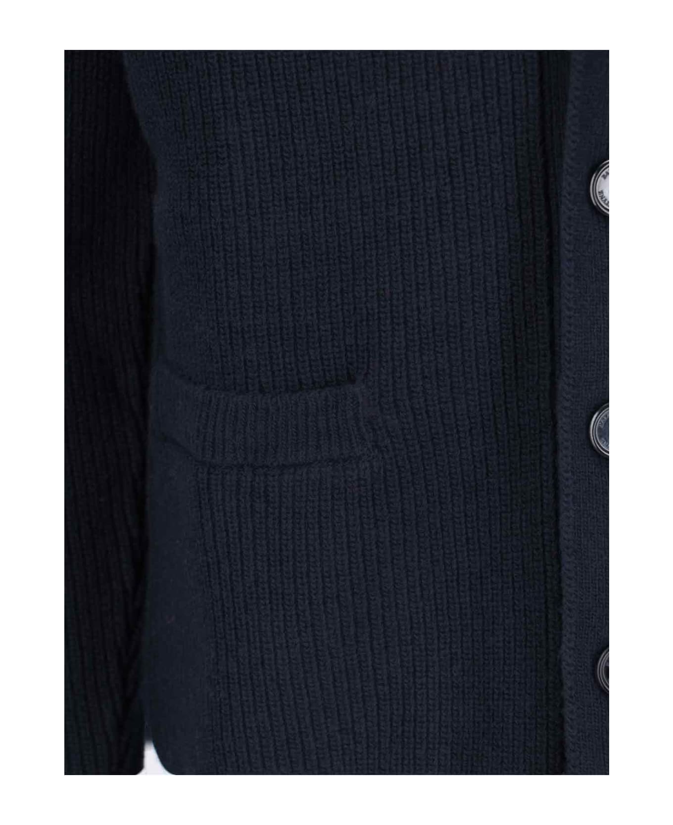 Ballantyne V-neck Cardigan - Blue