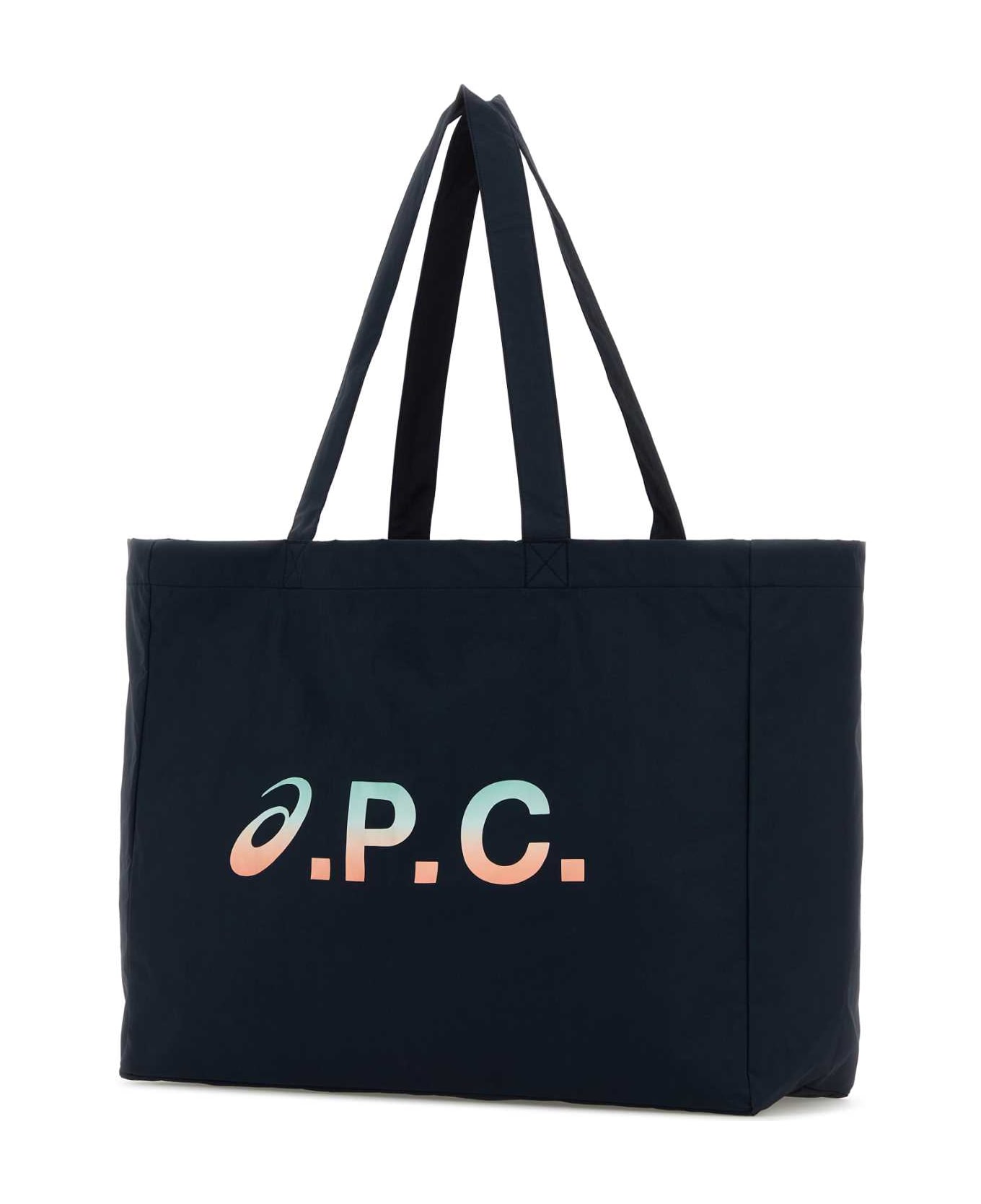 A.P.C. Navy Blue Fabric A.p.c. X Asics Diane Shopping Bag - DARKNAVY