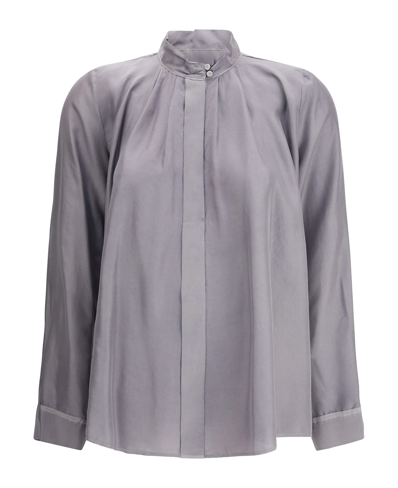 Forte_Forte Crater-collar Shirt In Habotai Silk