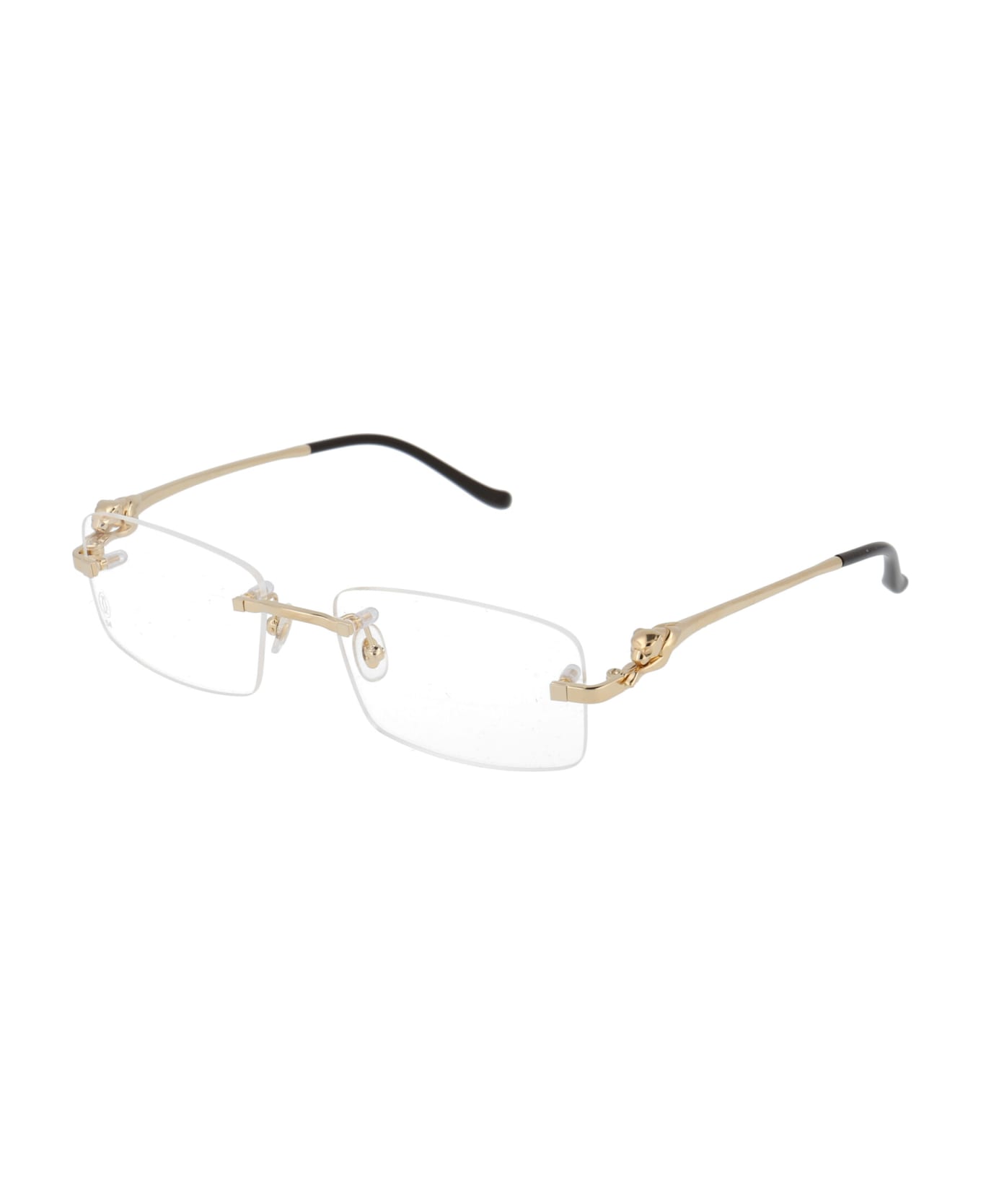 Cartier Eyewear Ct0281o Glasses - 001 GOLD GOLD TRANSPARENT アイウェア