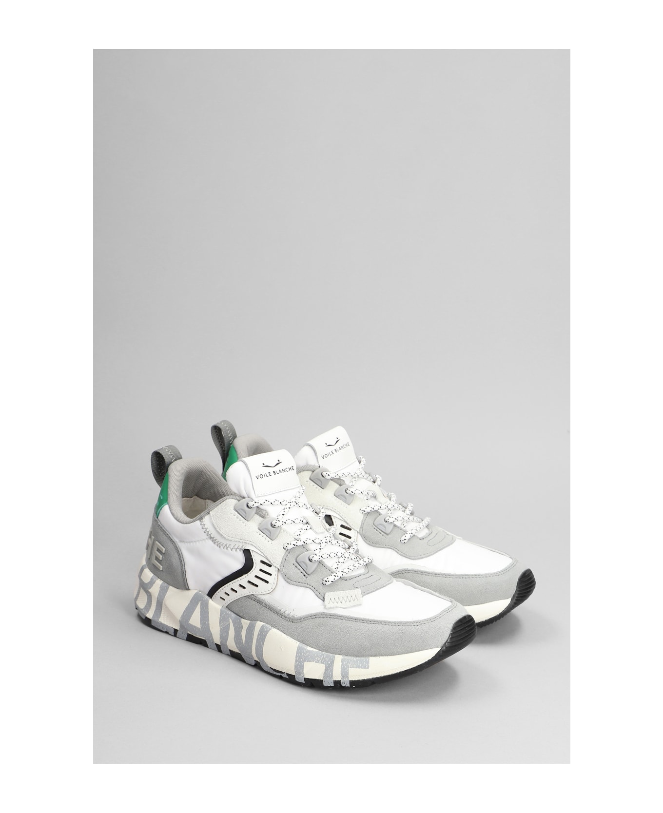スニーカー VOILE BLANCHE Men Sneakers CLUB 19 3B26 GRIGIO GREY Voile Blanche Club 01 Sneakers In Grey Suede And Fabric