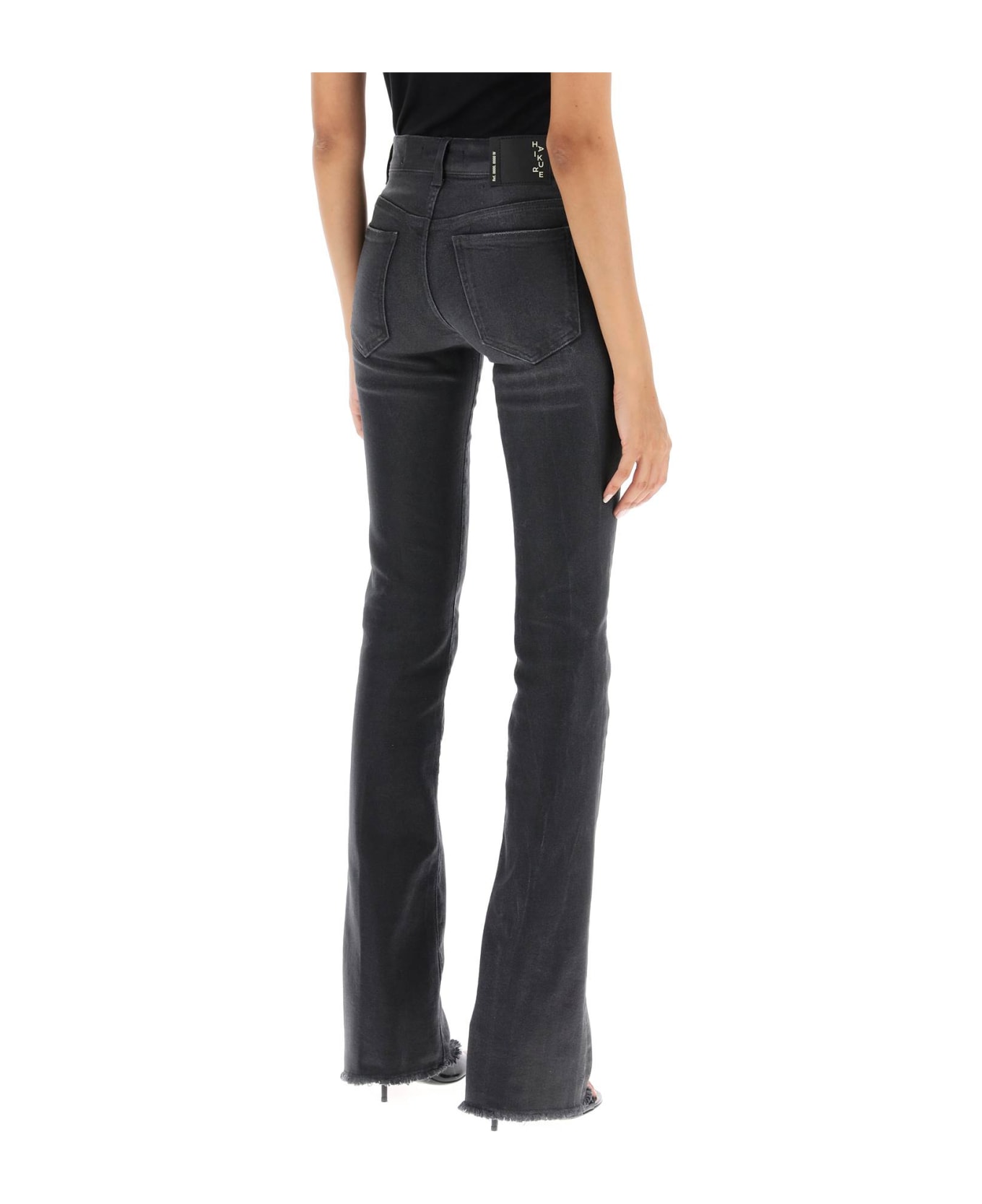 Haikure Formentera Long Bootcut Jeans - MID BLACK COATED (Black)