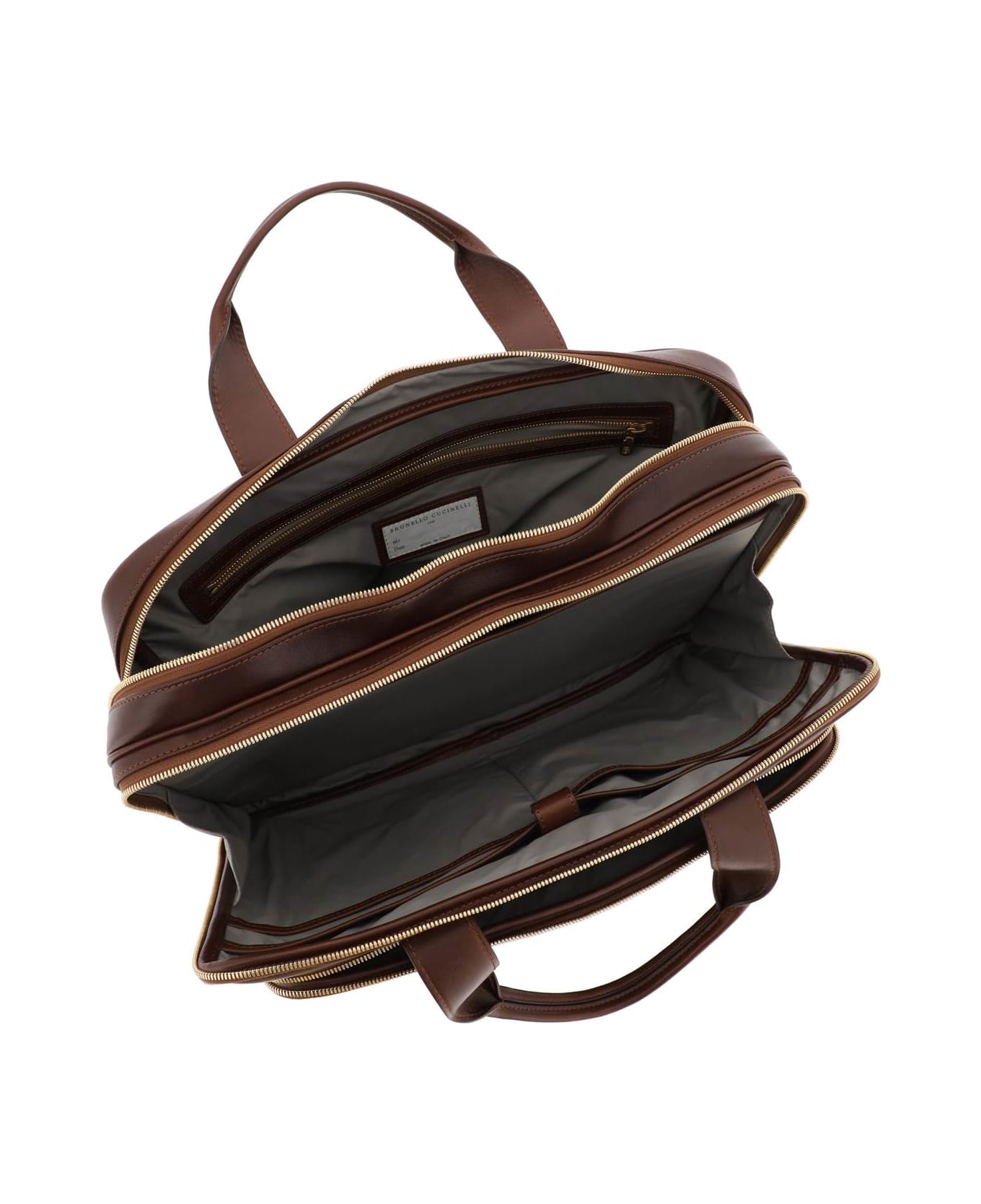 Brunello Cucinelli Leather Handbag - BURGUNDY (Brown)