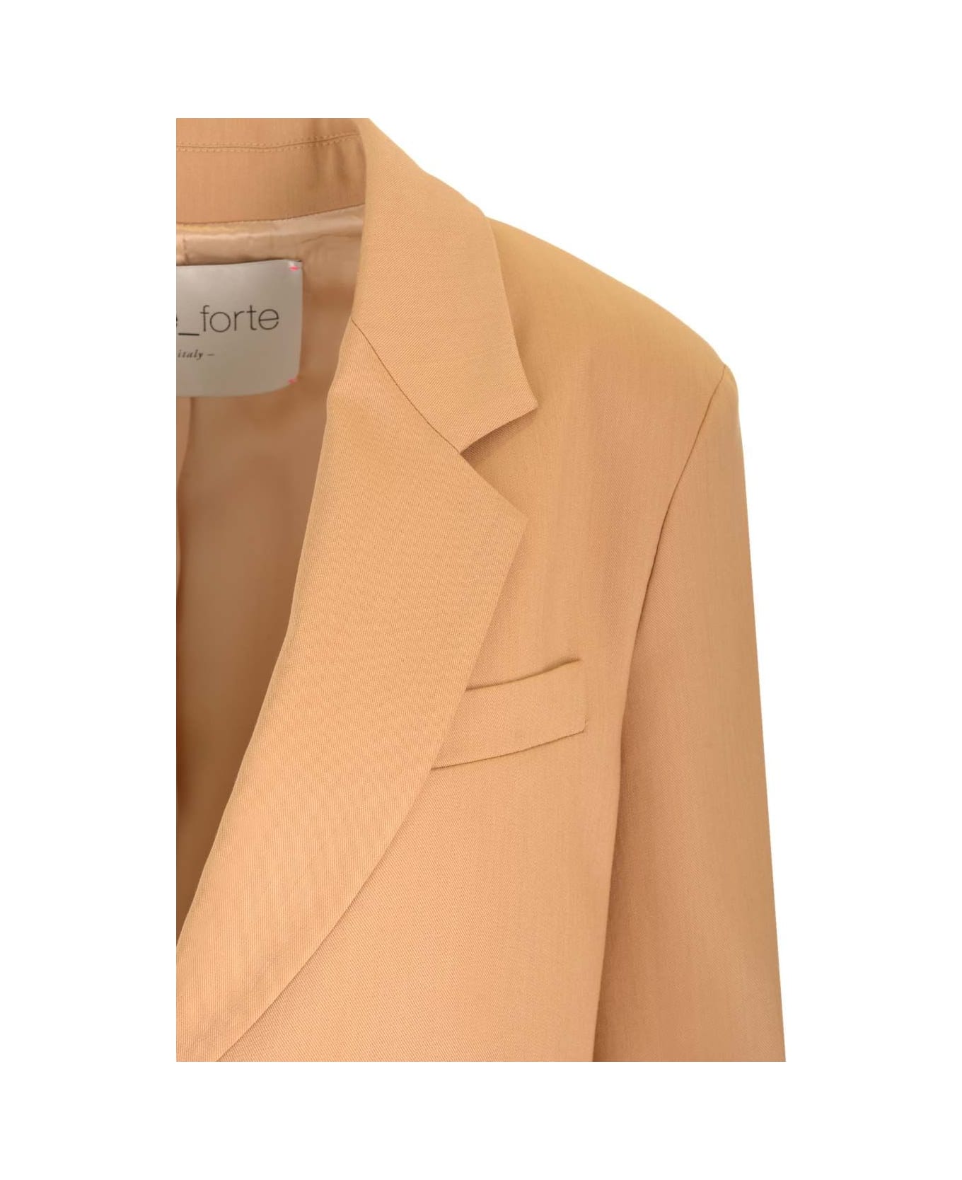 Forte_Forte Viscose Wool Chic Twill Jacket - Beige