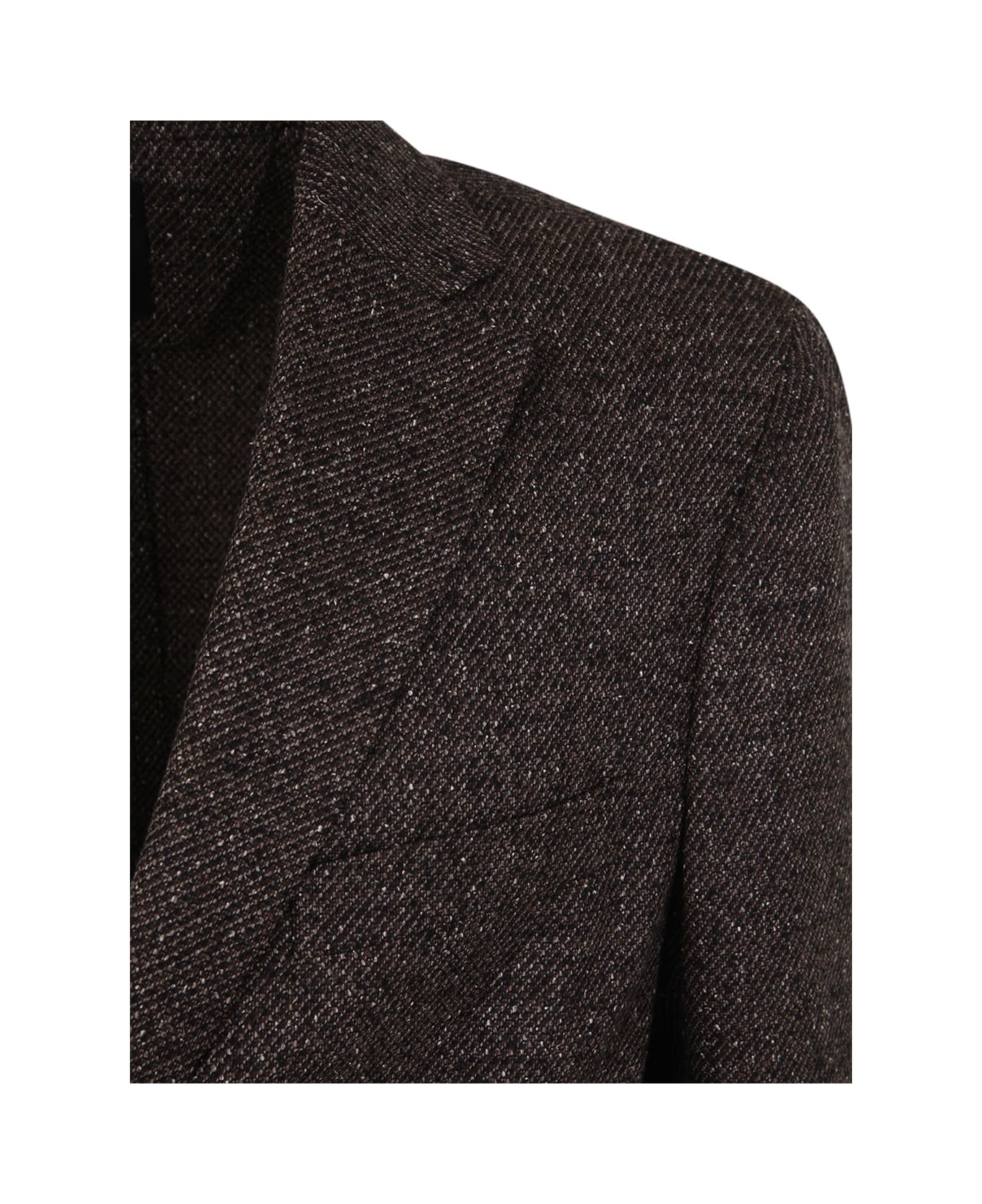 Zegna Wool And Silk Blend Jacket - Brown
