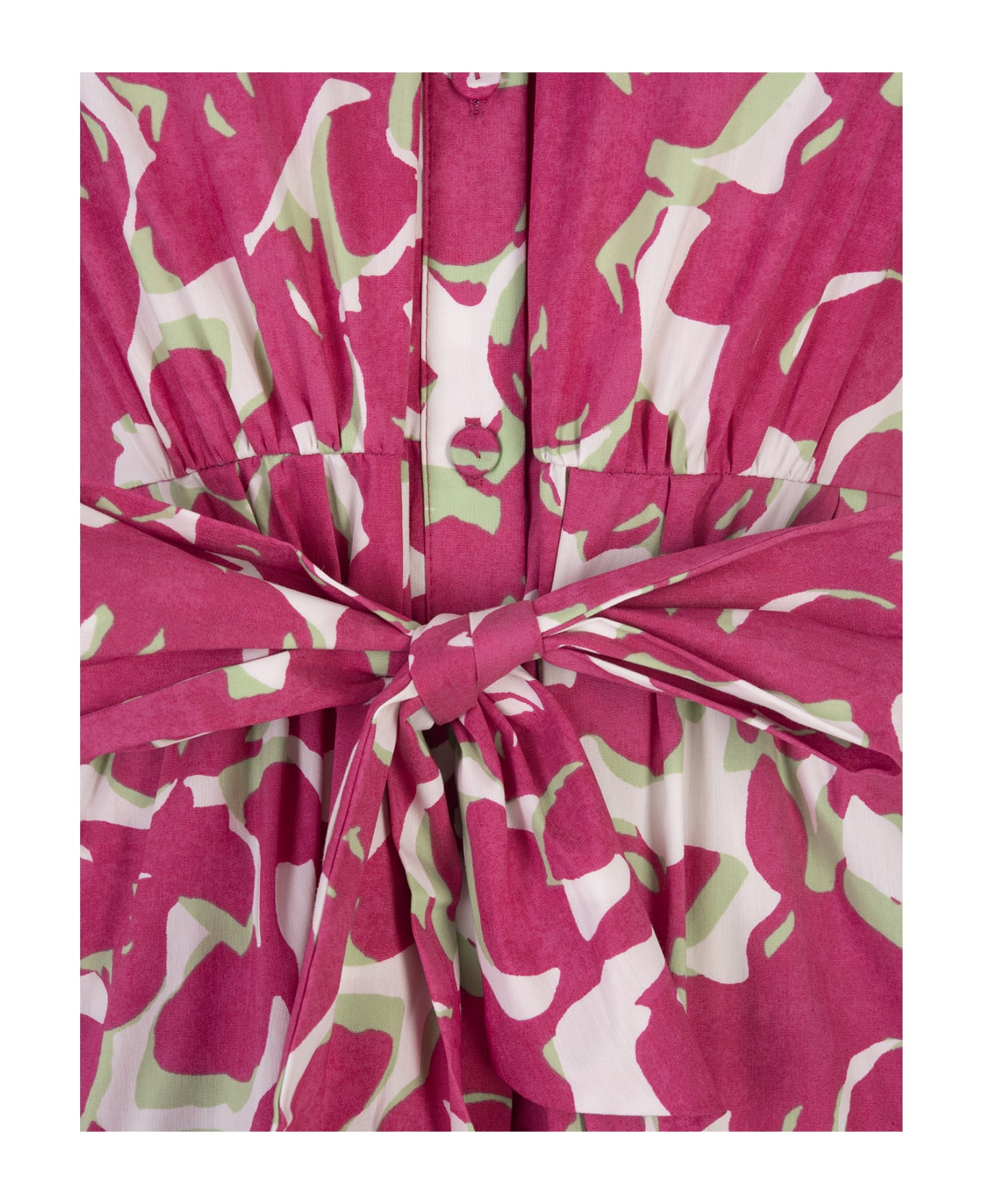Diane Von Furstenberg Queena Cotton Dress In Flora Nocturna Pink - Pink