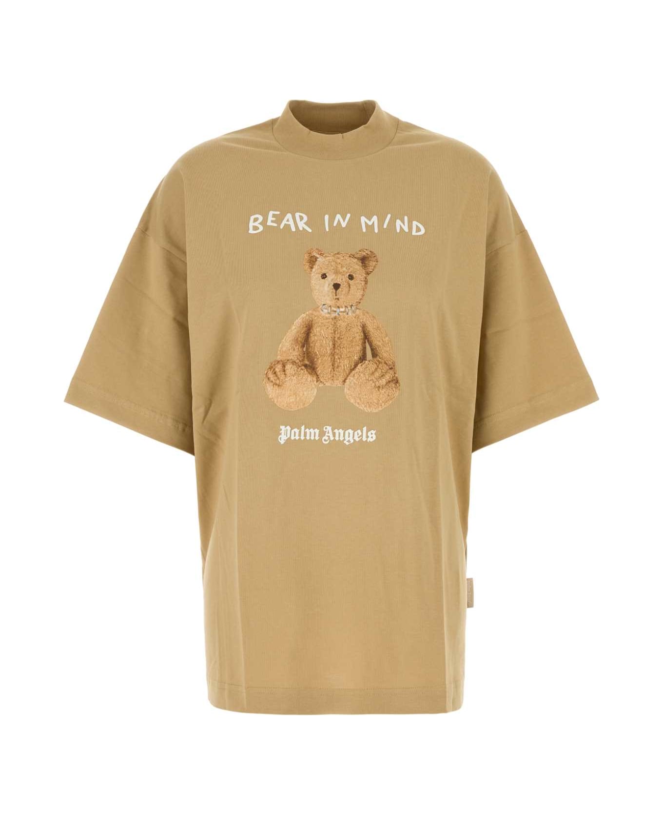 Palm Angels Beige Cotton Oversize T-shir - 6160