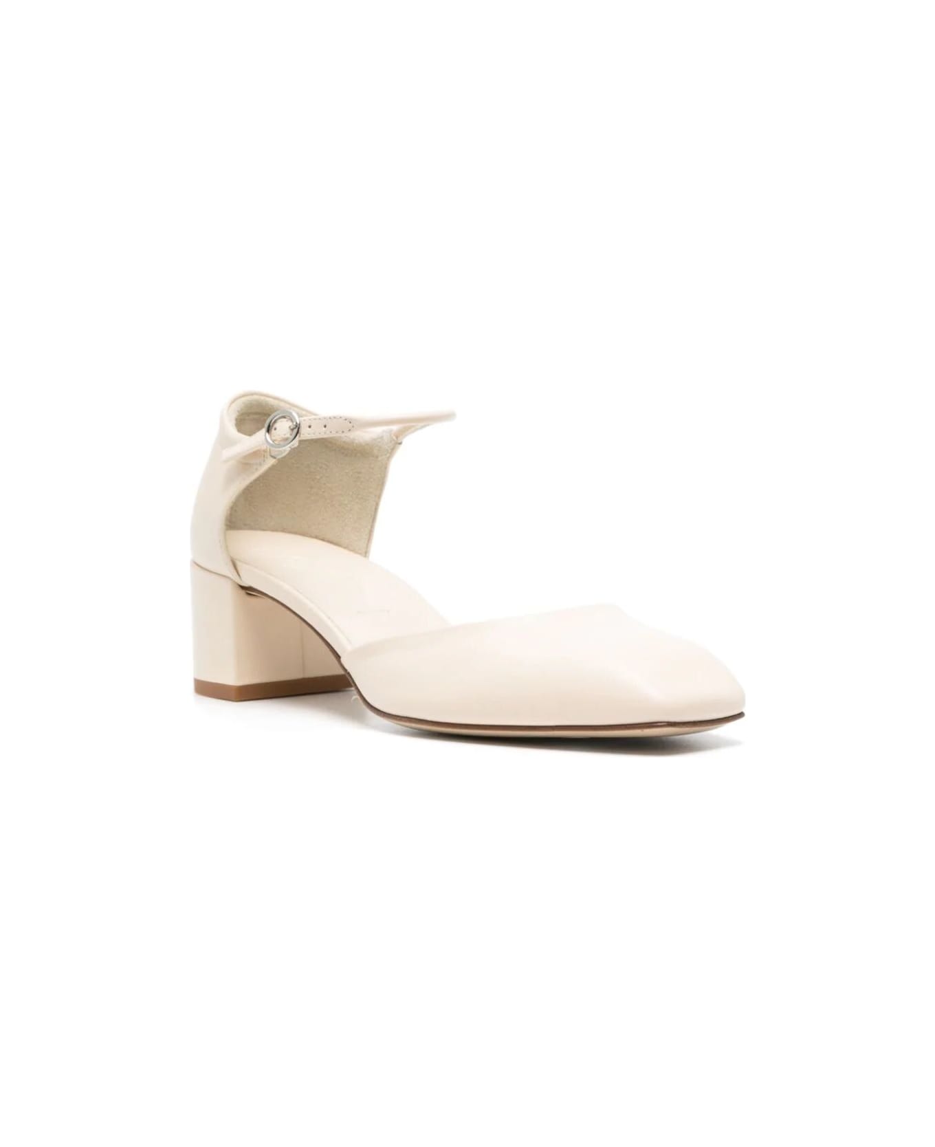 aeyde Magda Nappa Leather Creamy Shoes - Creamy ハイヒール