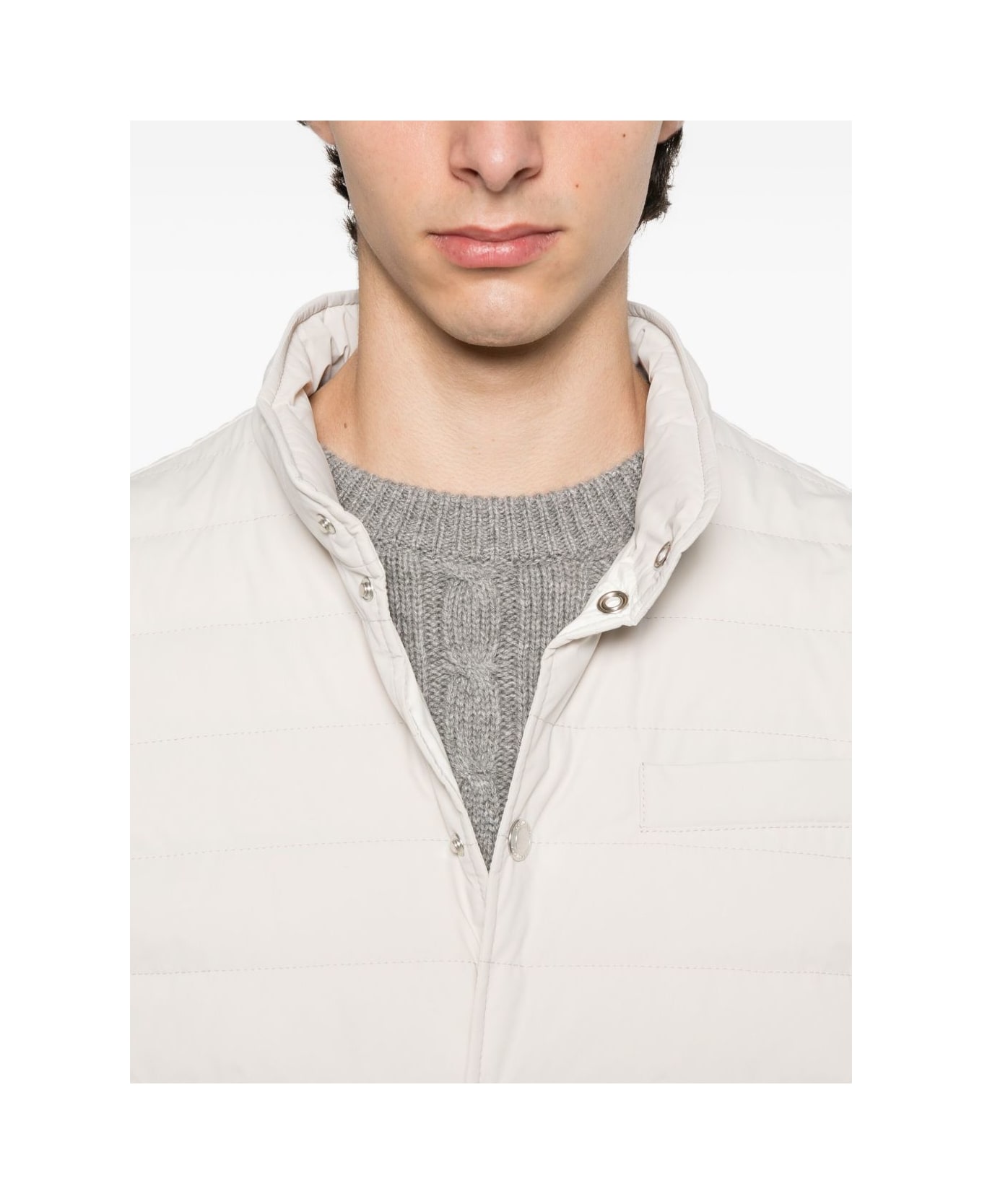 Brunello Cucinelli Nylon Down Vest - White