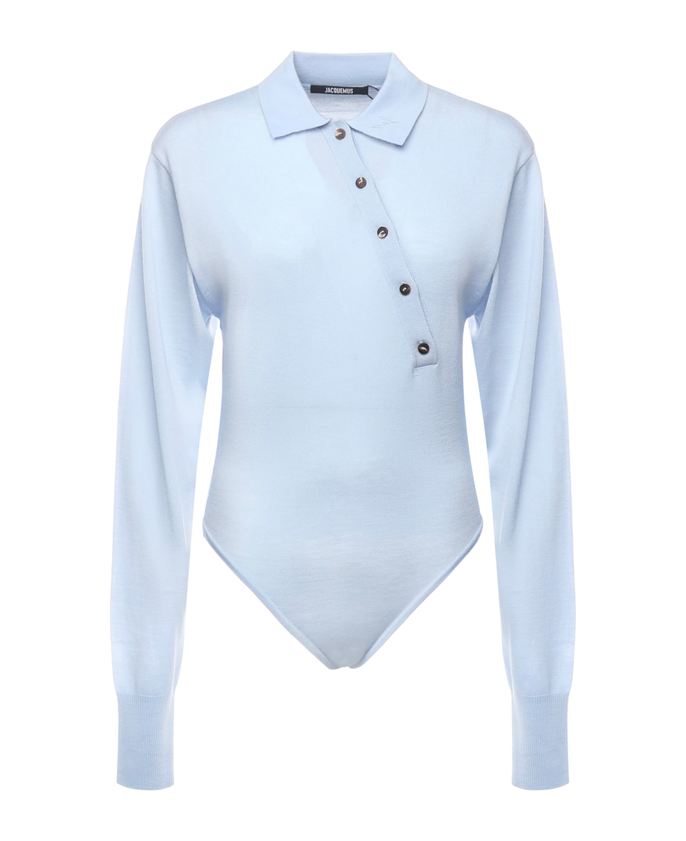 Jacquemus "le Body Tordu" Wool Bodysuit - Blue
