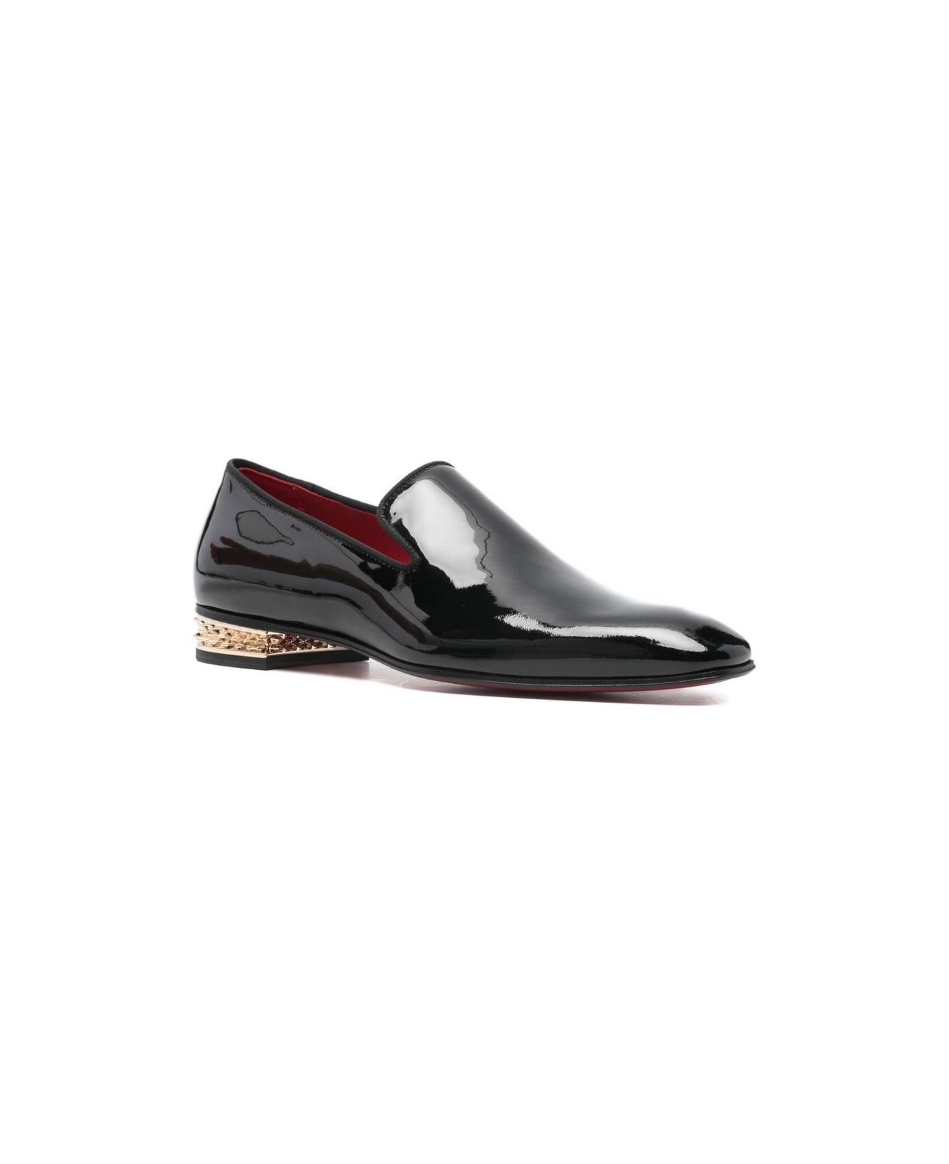 Christian Louboutin Dandy Rocks Patent Leather Loafers - Black