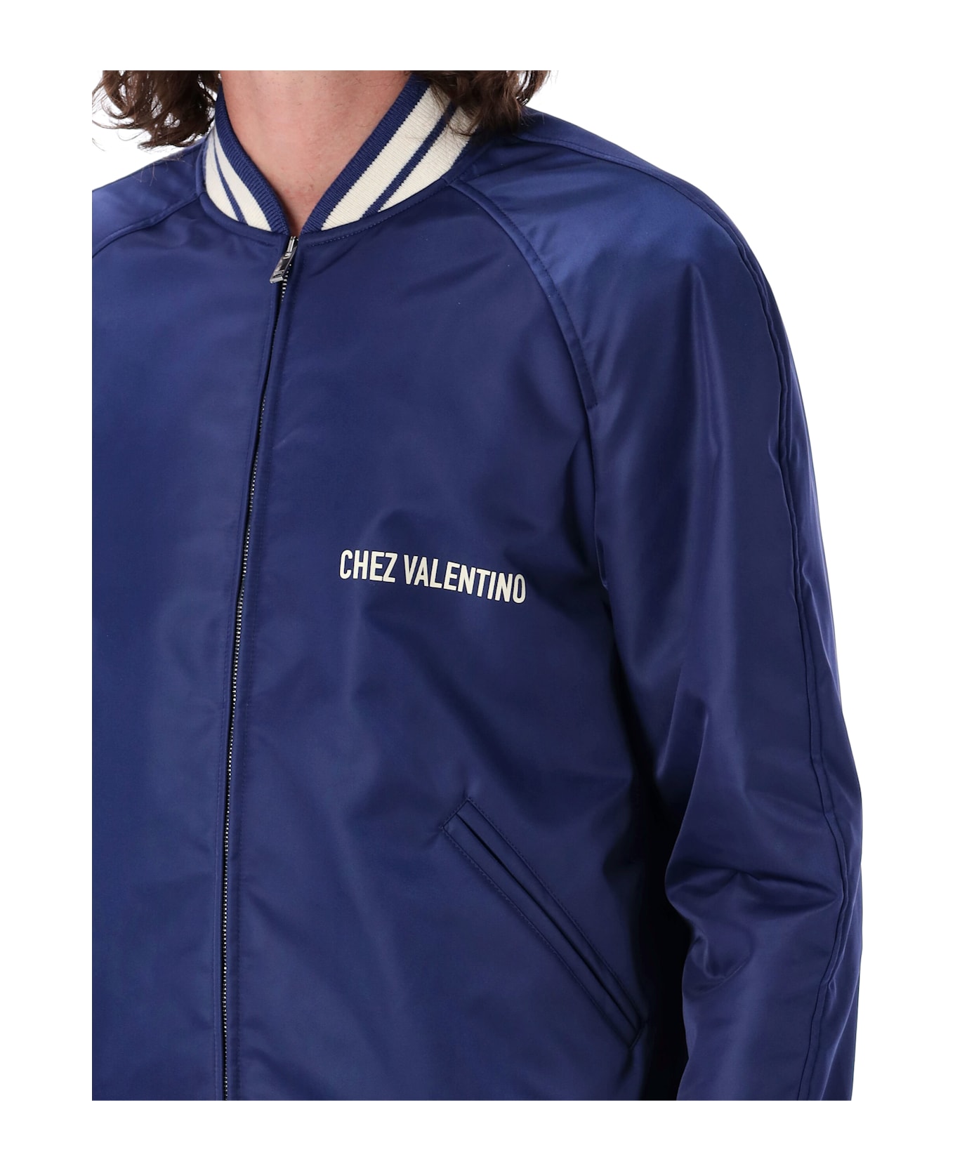 Valentino Garavani Chez Valentino Bomber Jacket - Blue
