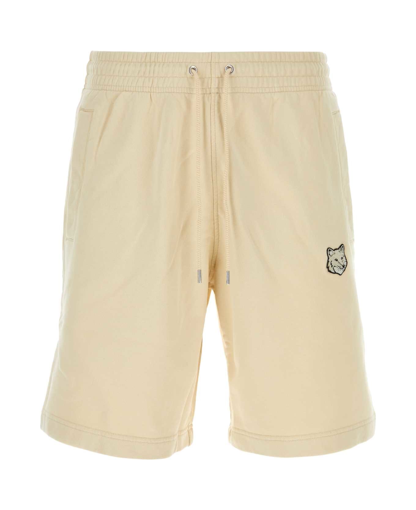 Maison Kitsuné Sand Cotton Bermuda Shorts - PAPER