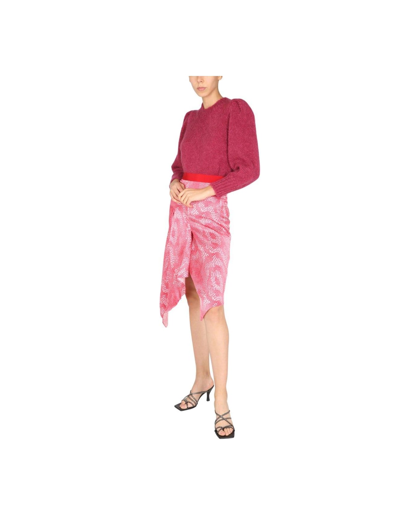 Isabel Marant Vaiami Printed Skirt - FUCHSIA