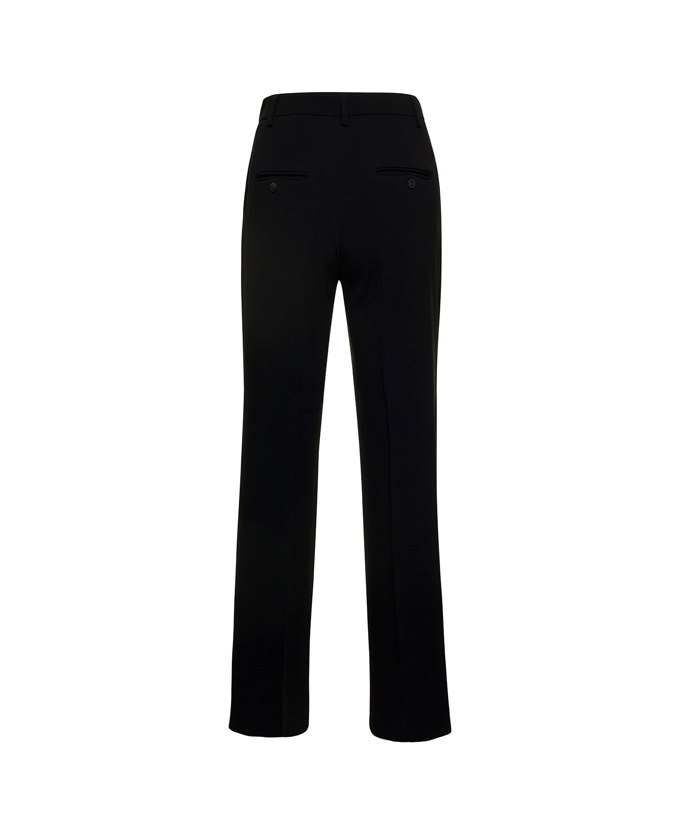 Alberto Biani Black Flared Pants With Welt Pockets In Triacetate Blend Woman - Black