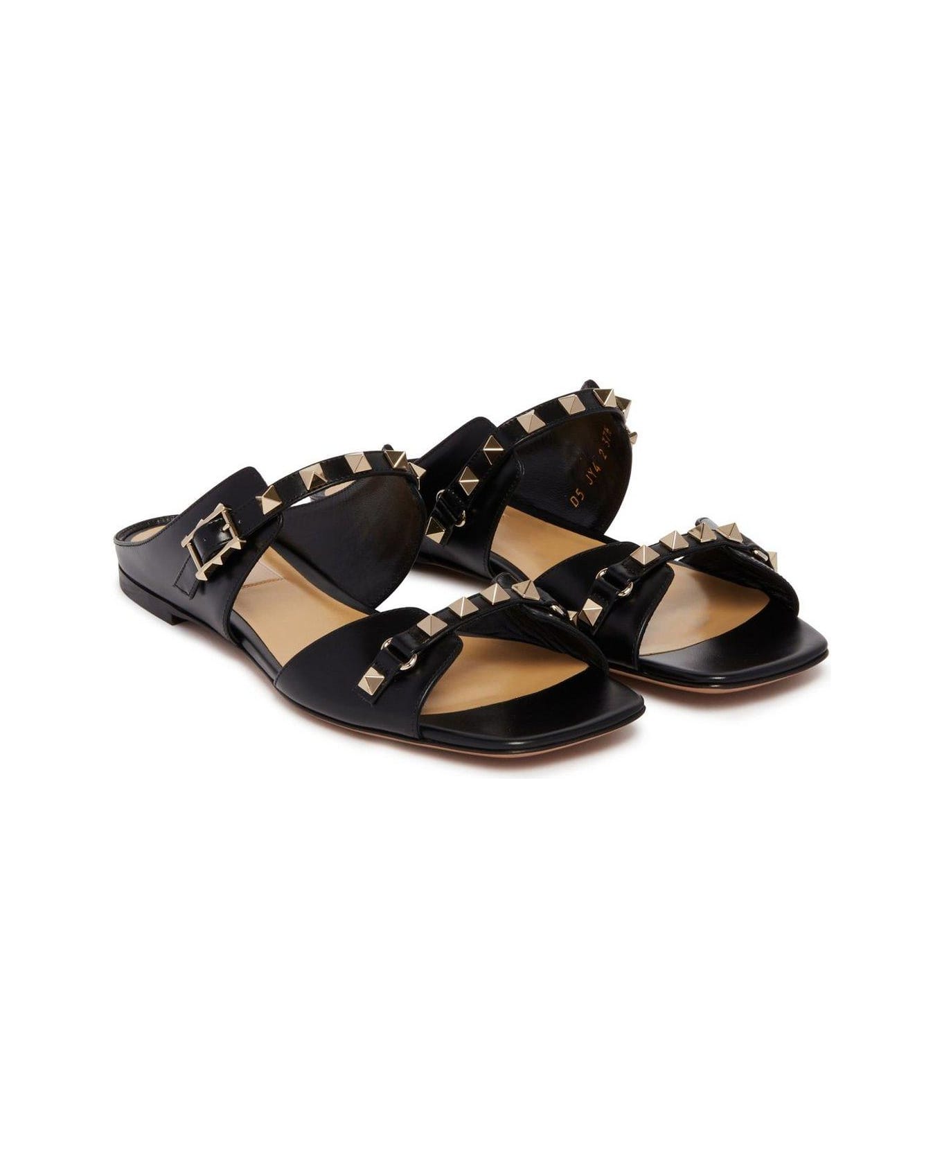 Valentino Garavani Garavani Rockstud Open Toe Sandals - NERO