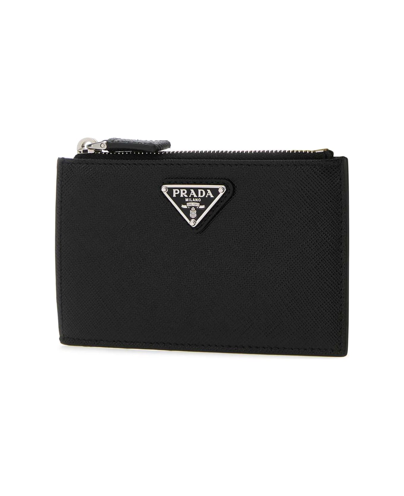 Prada Black Leather Card Holder - NERO 財布